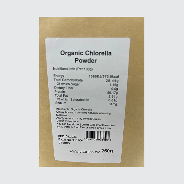 100% Organic Chlorella Powder