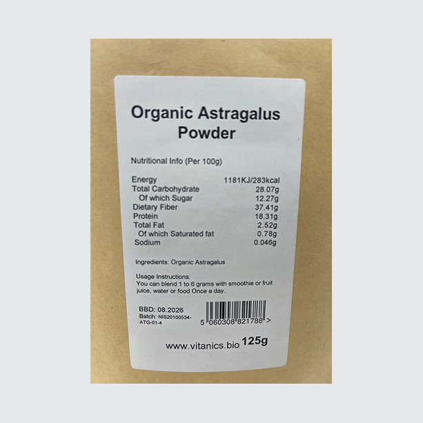 100% Organic Astragalus Powder