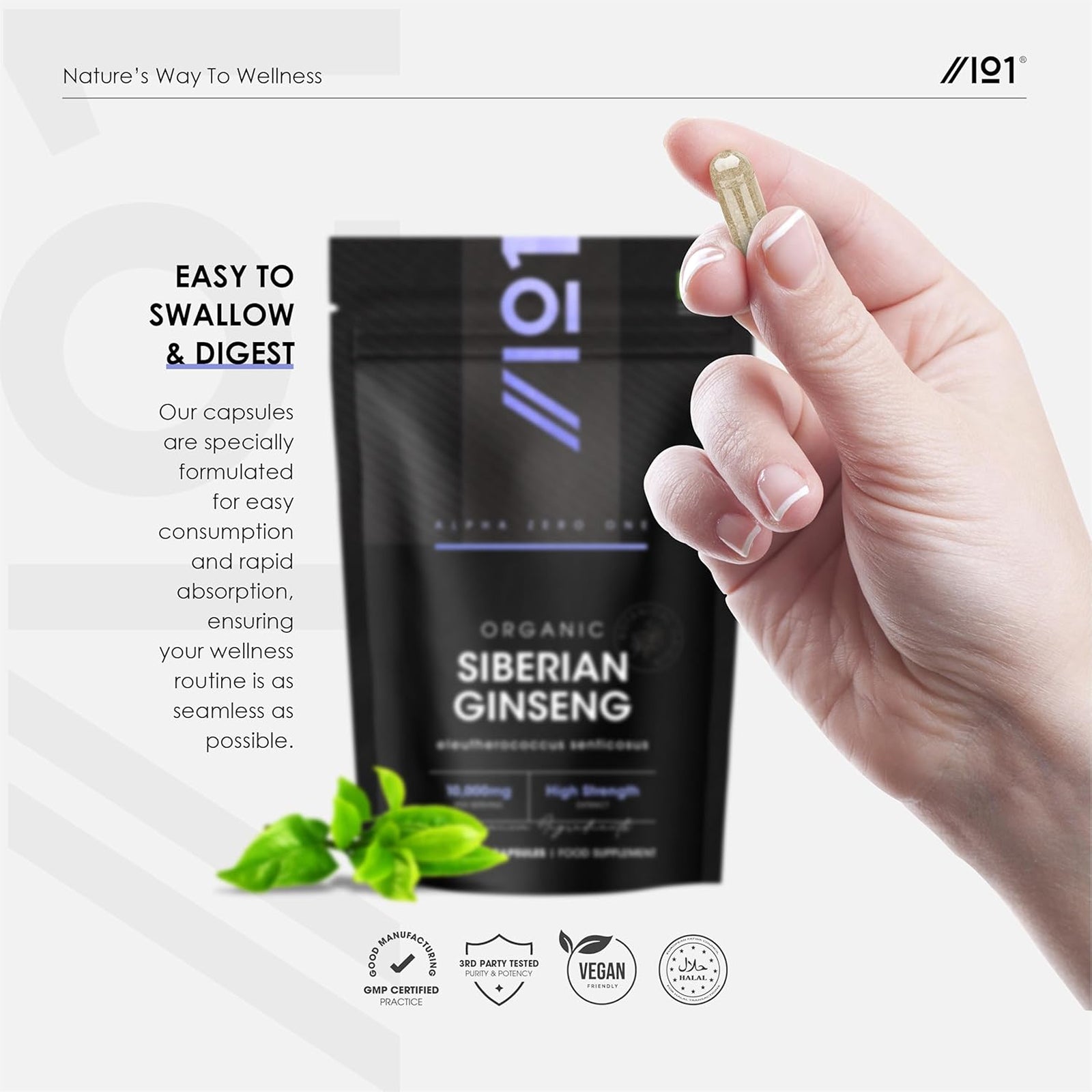 Organic Siberian Ginseng 10000mg