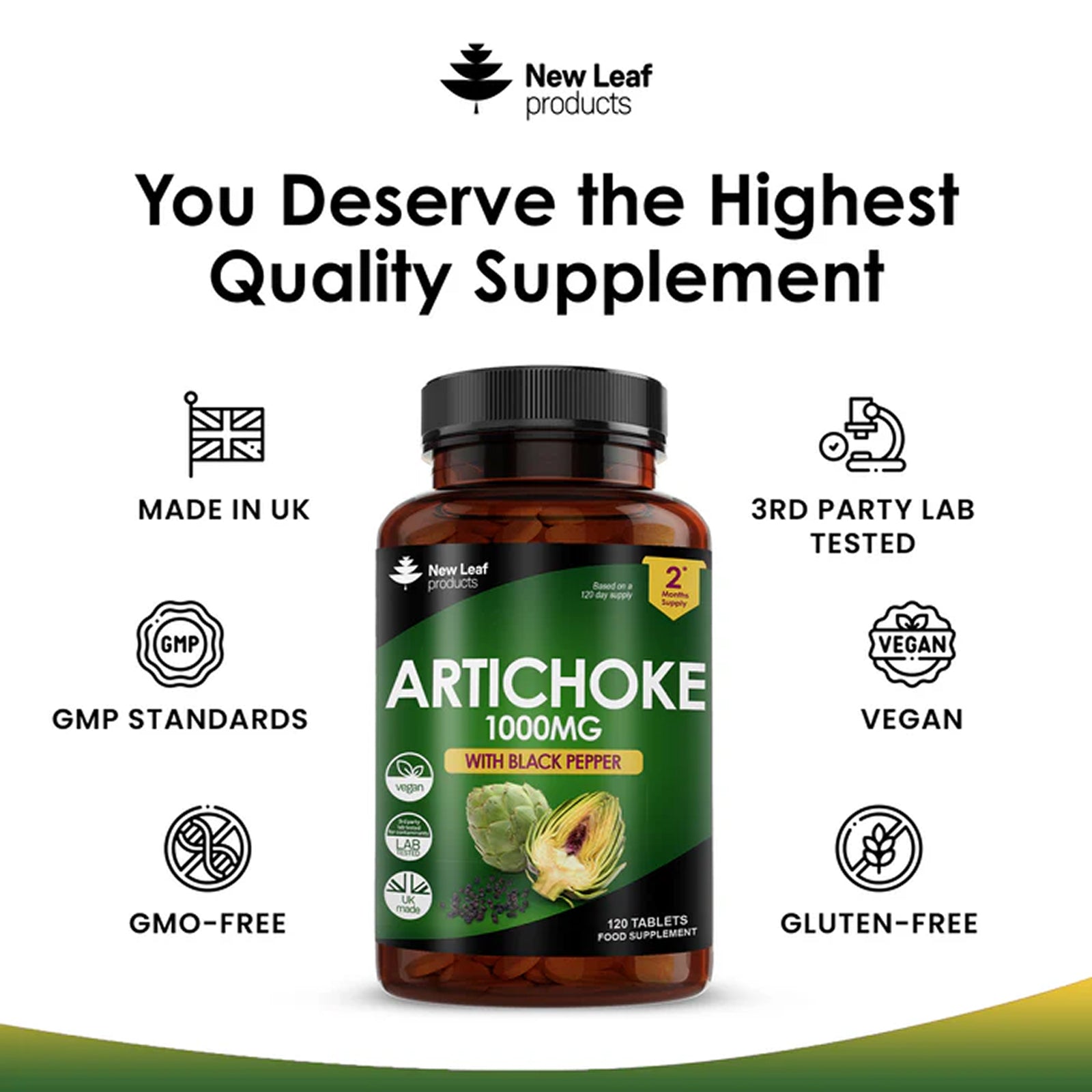 Artichoke Extract Digestion 1000mg + Black Pepper