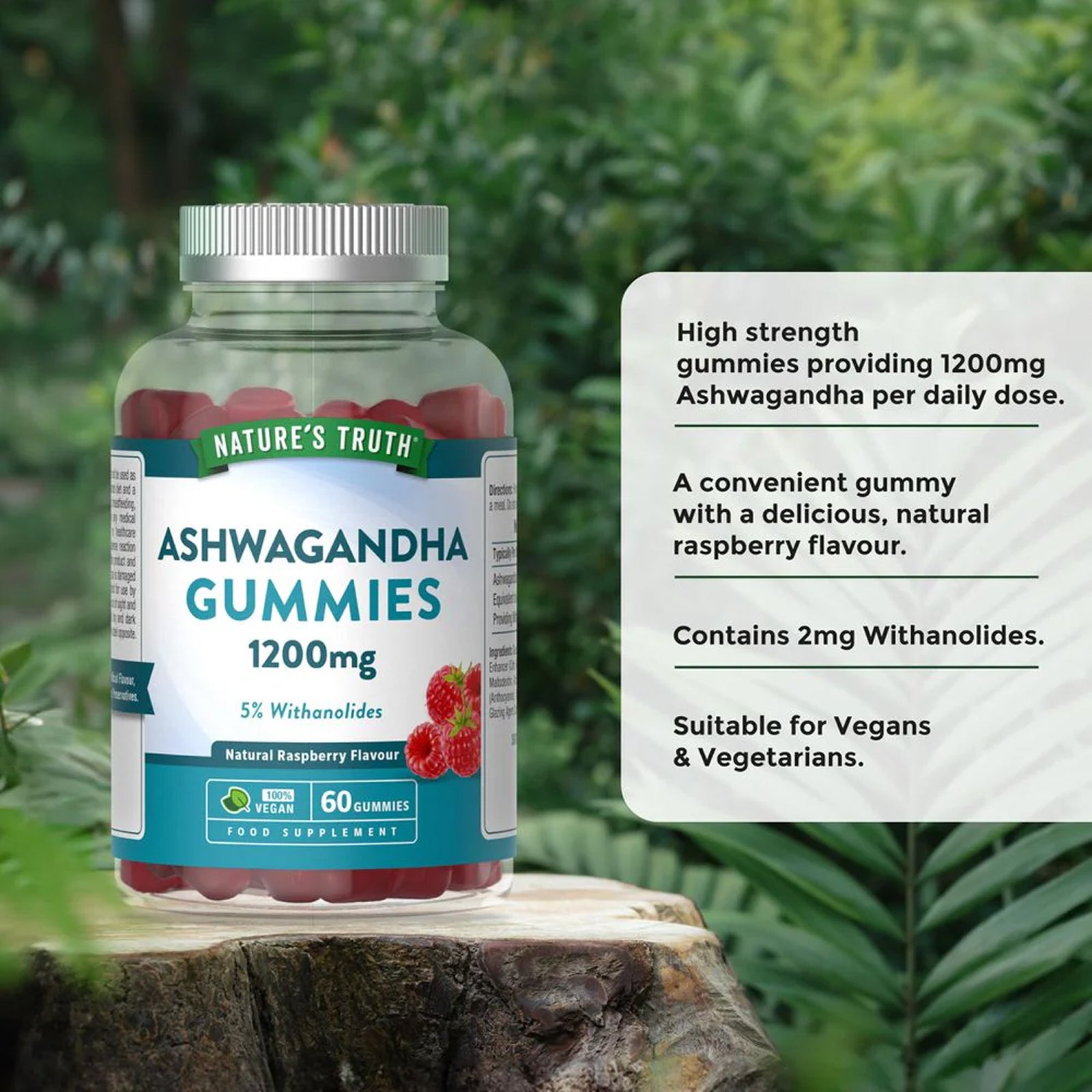 Ashwagandha 1200mg Vegan Raspberry