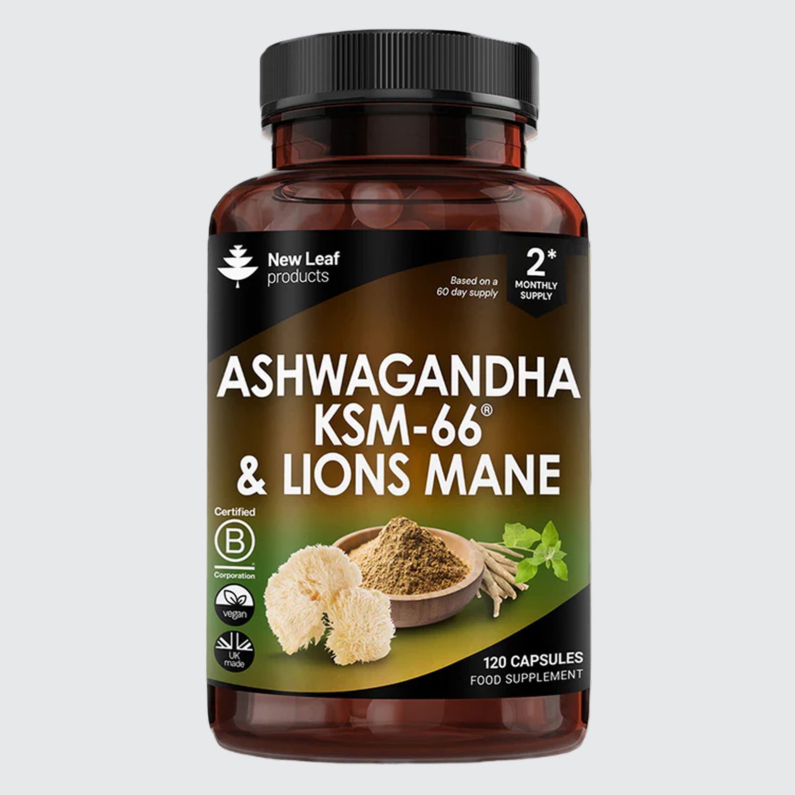 Ashwagandha KSM-66 & Lions Mane