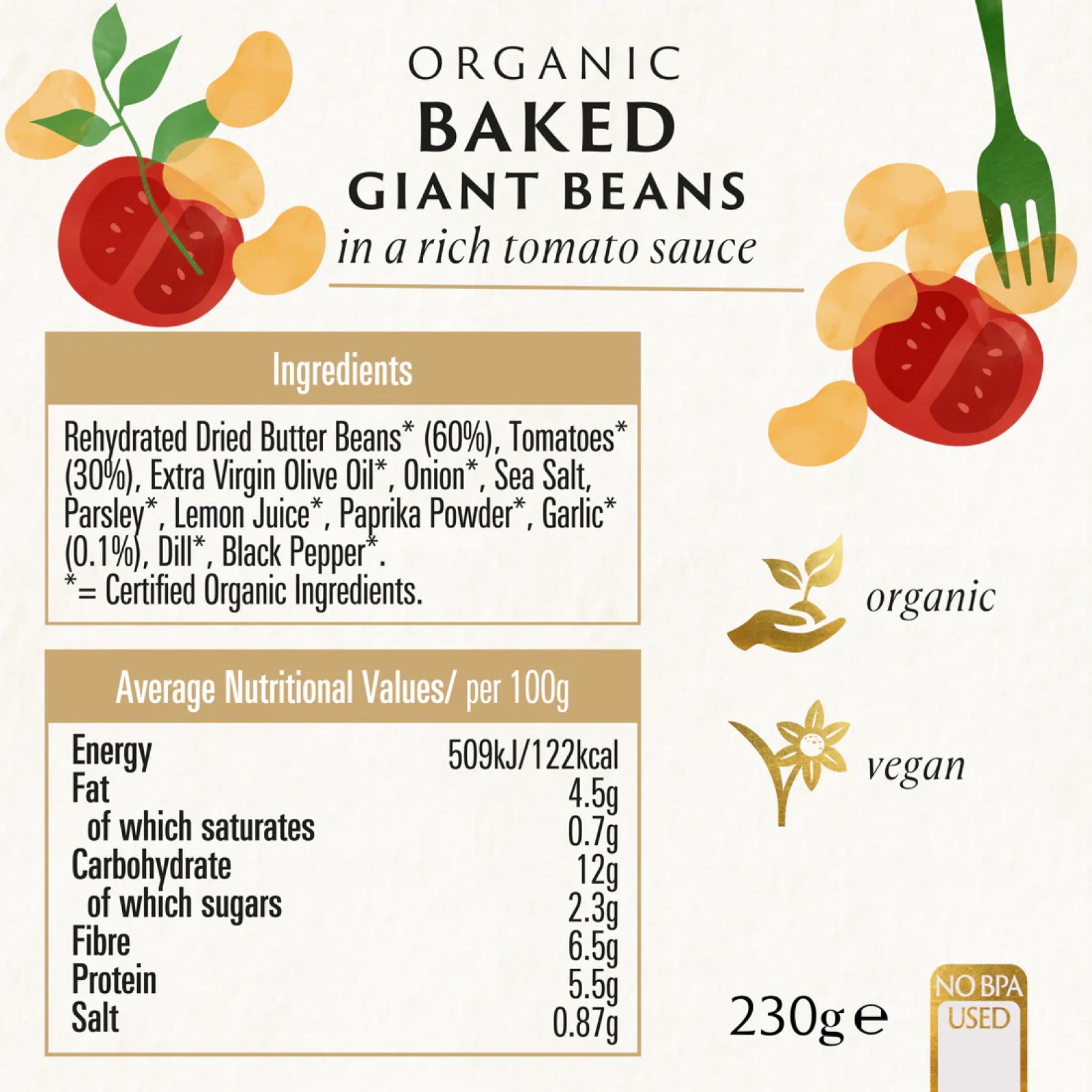 Biona Organic Baked Giant Beans in Tomato Sauce