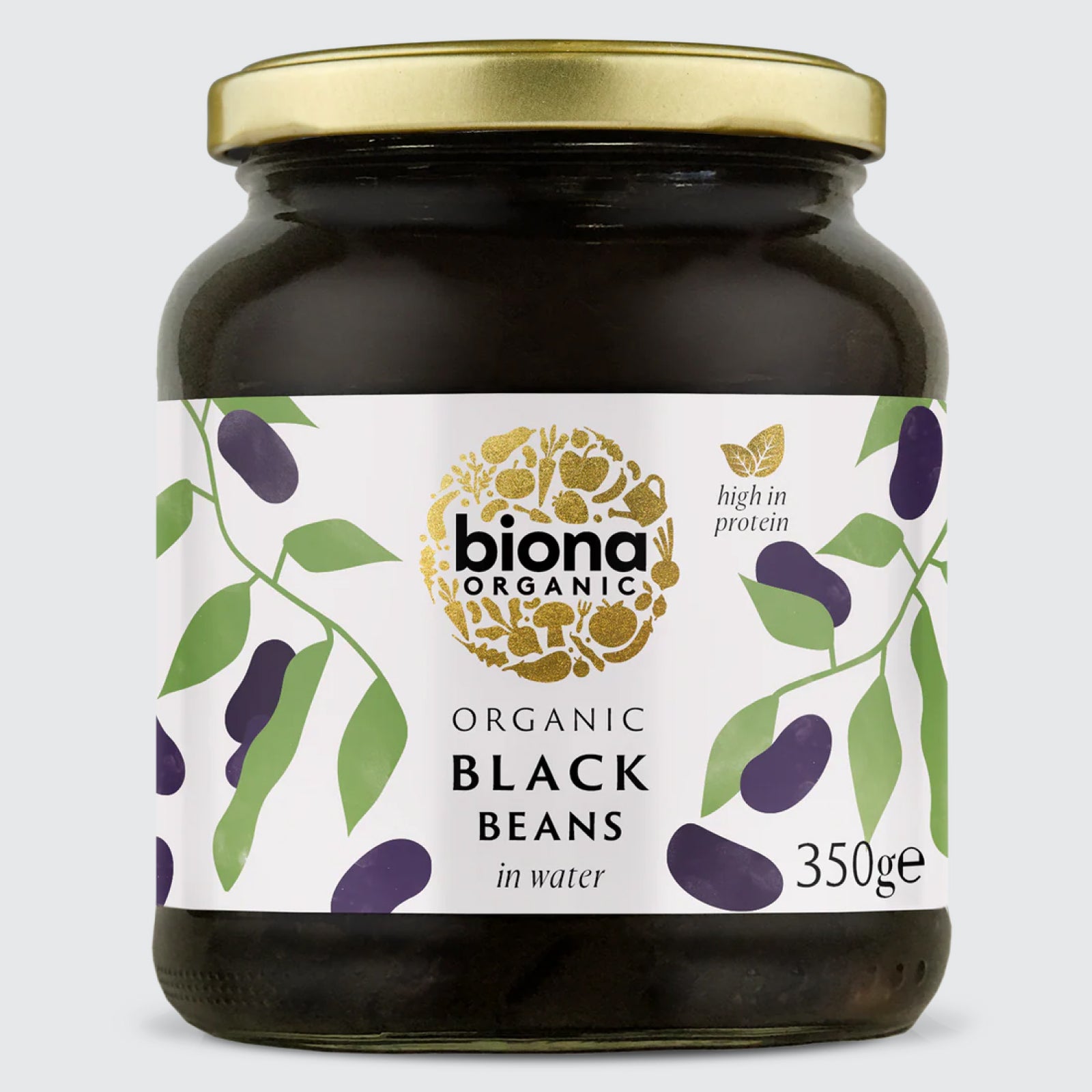 Biona Organic Black Beans in Glass Jars