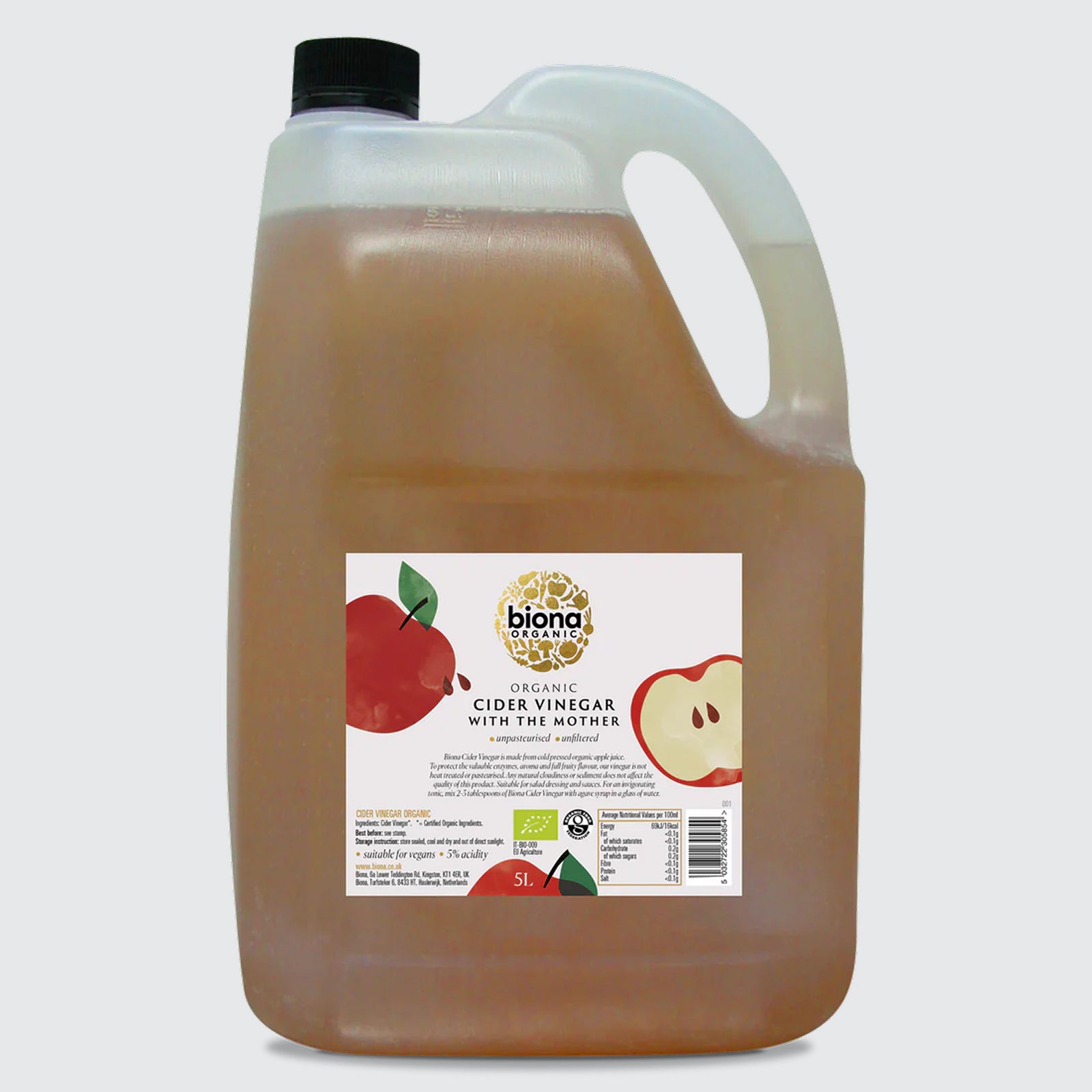 Biona Organic Cider Vinegar with the Mother 5ltr