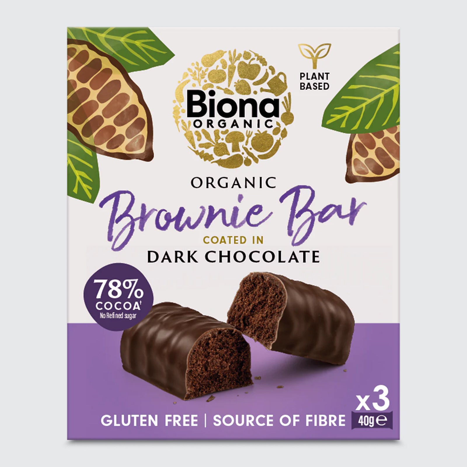 Biona Organic Dark Chocolate Brownie Bar Multipack