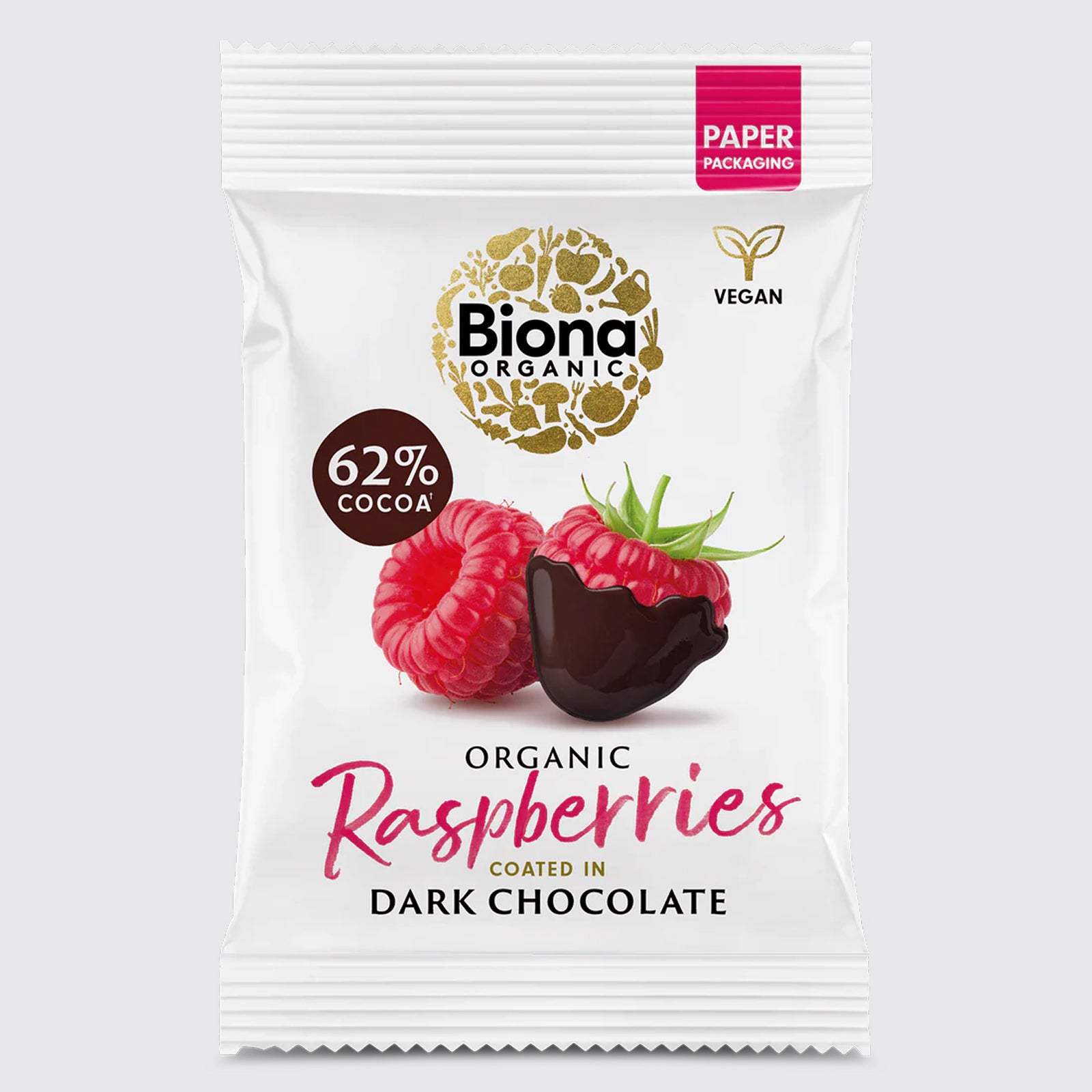 Biona Organic Dark Chocolate Raspberries