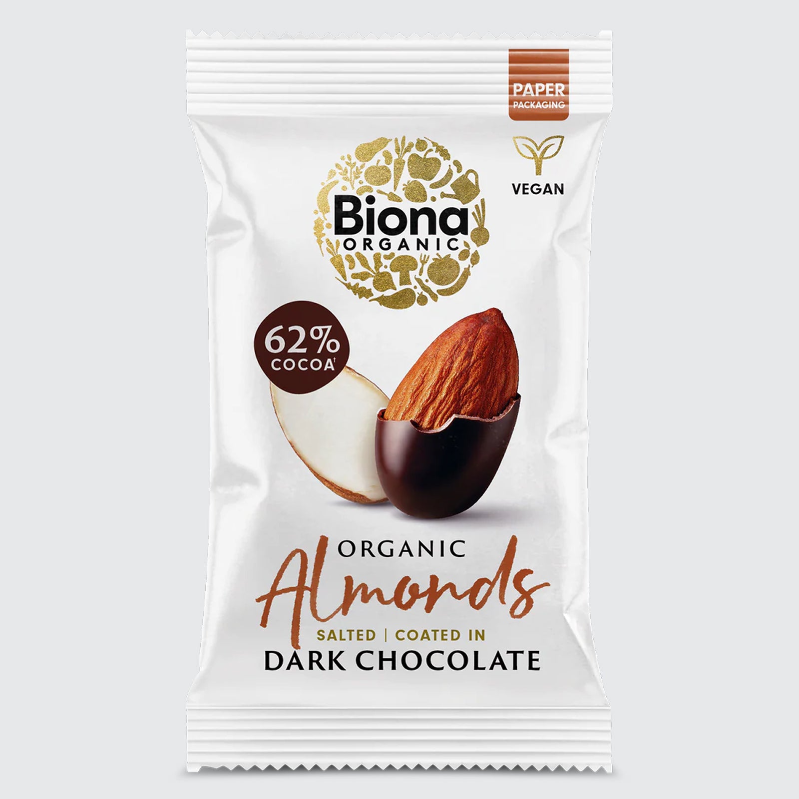 Biona Organic Dark Chocolate Roasted Almonds