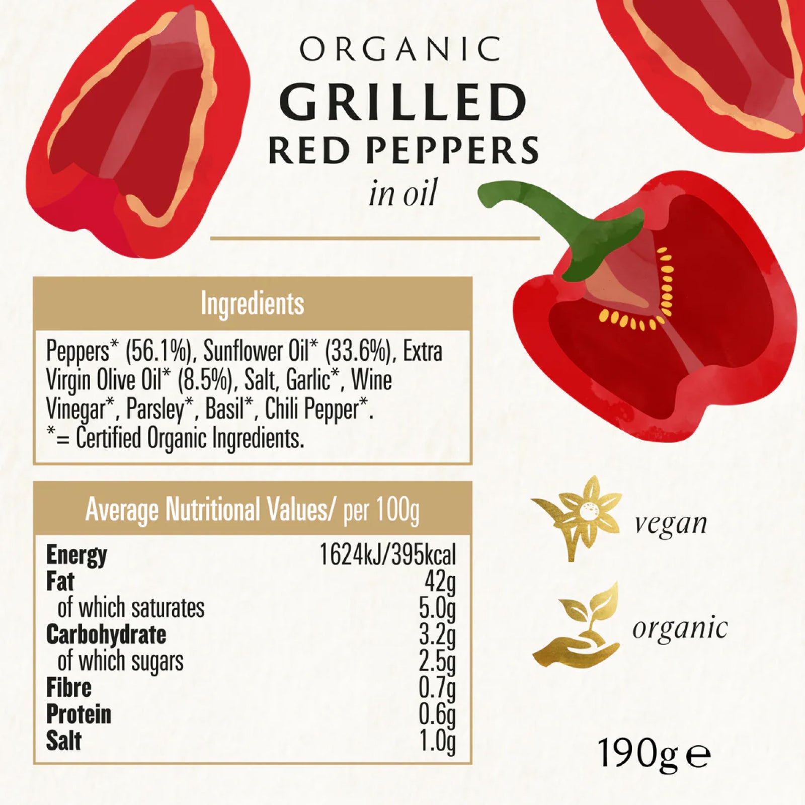Biona Organic Grilled Red Peppers in Oil