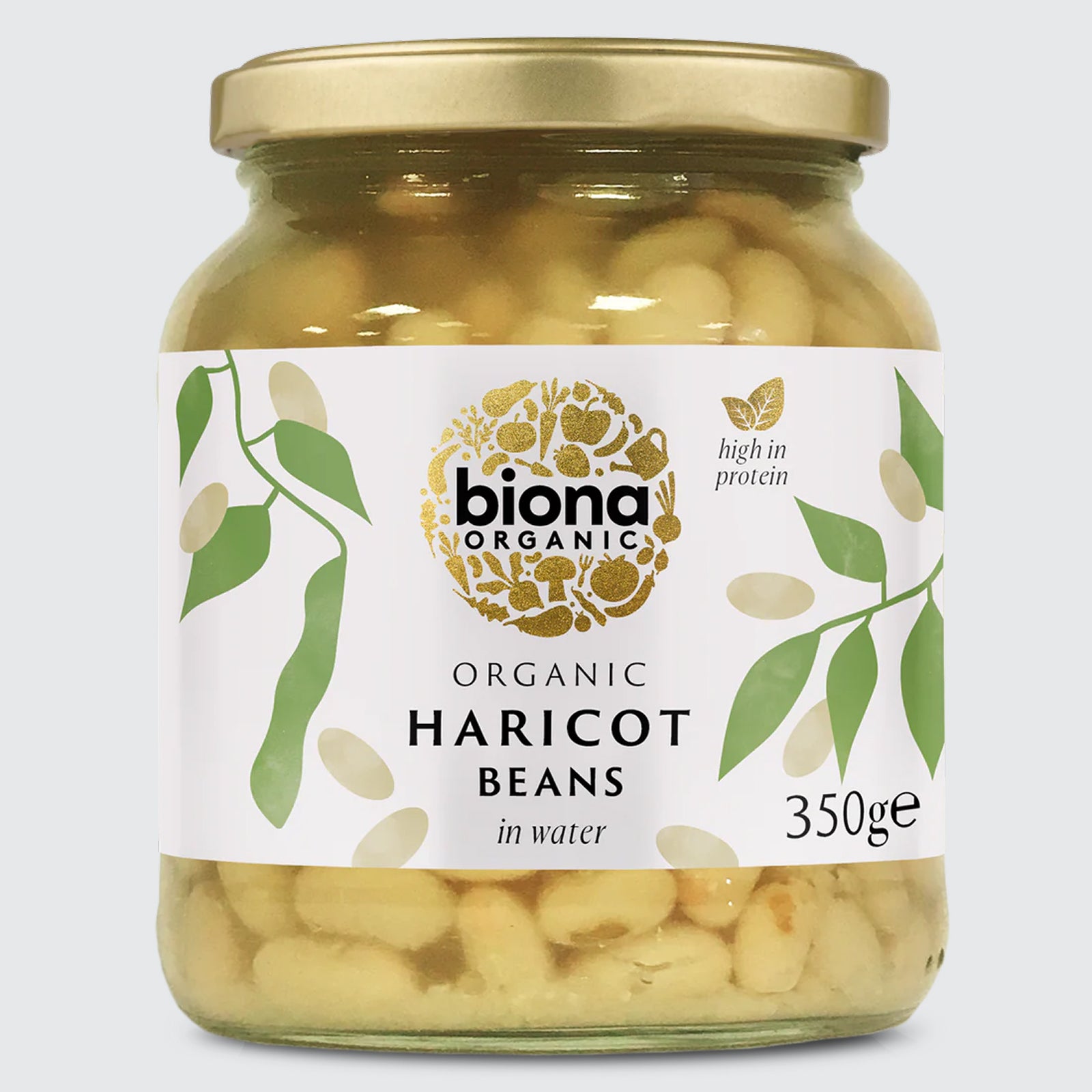 Biona Organic Haricot Beans in Glass Jar