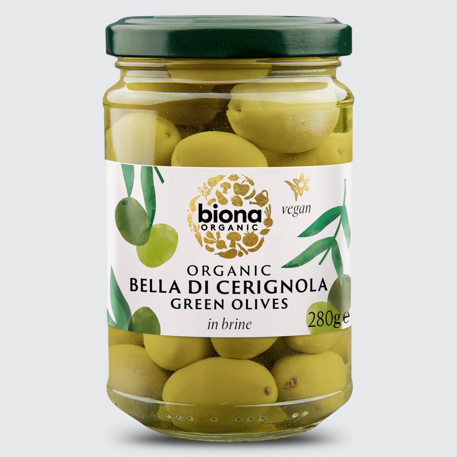 Biona Organic Italian Bella di Cerignola Olives in Brine