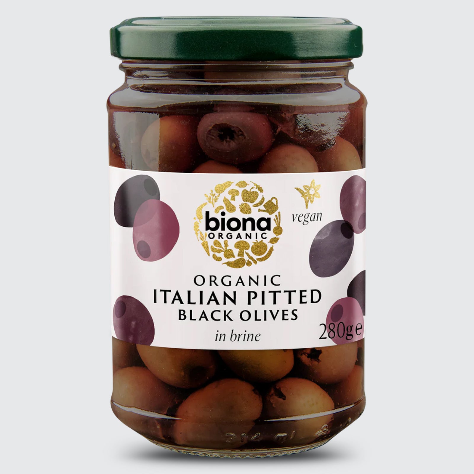 Biona Organic Pitted Black Olives in Brine Organic