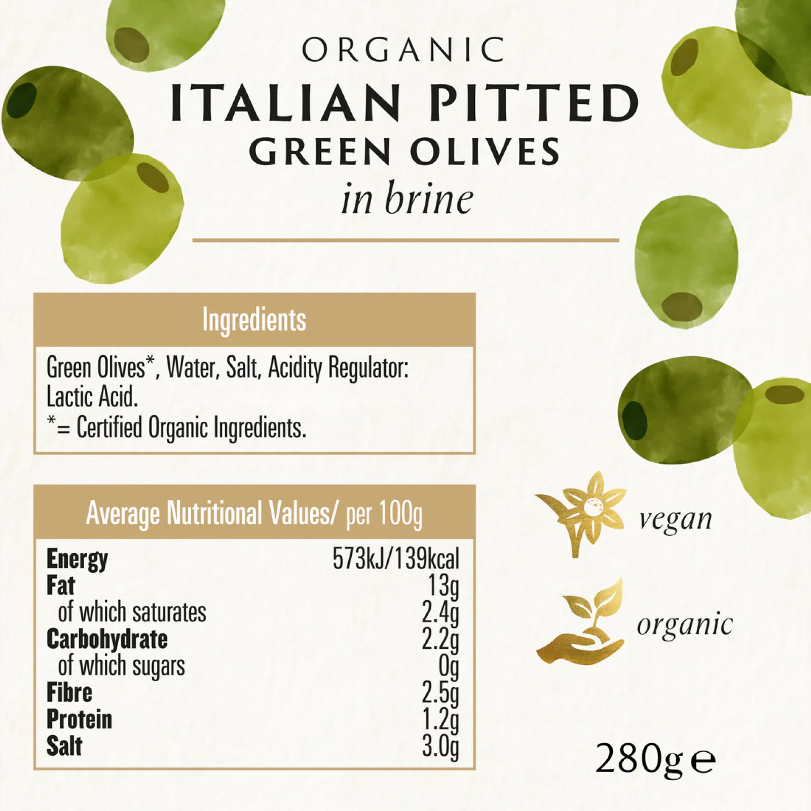 Biona Organic Pitted Green Olives in Brine Organic