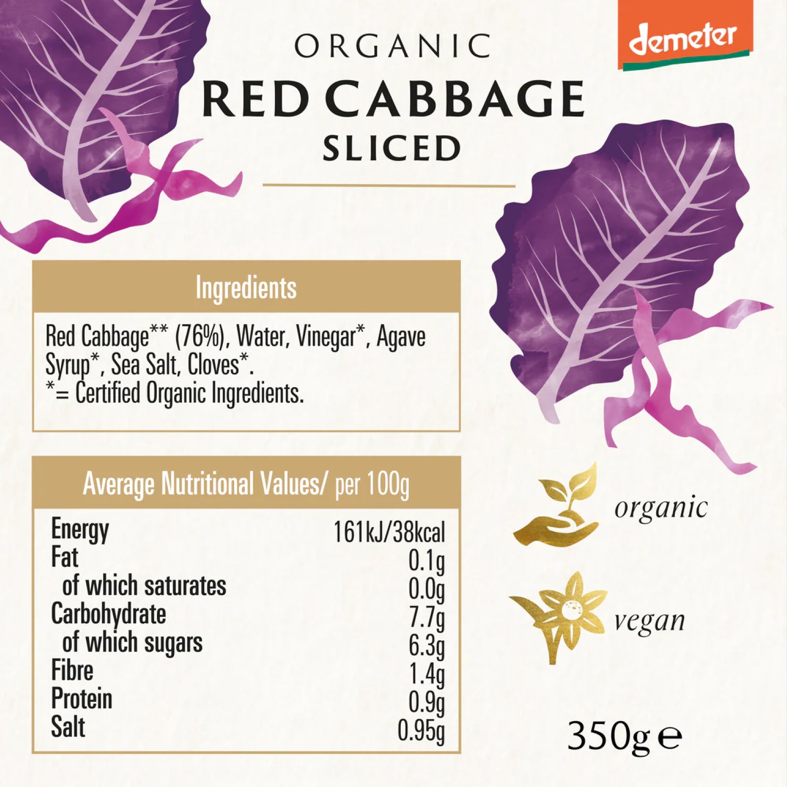 Biona Organic Red Cabbage Sliced Demeter