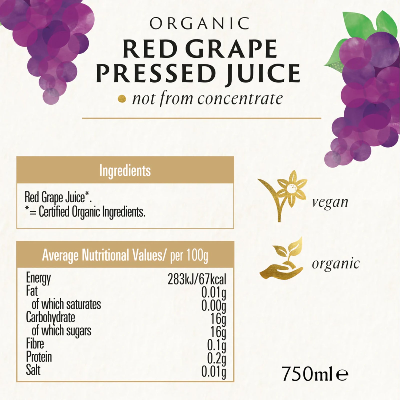 Biona Organic Red Grape Juice - Pressed