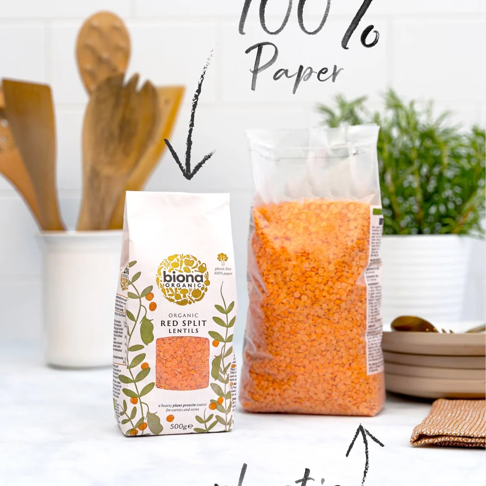 Biona Organic Red Split Lentils