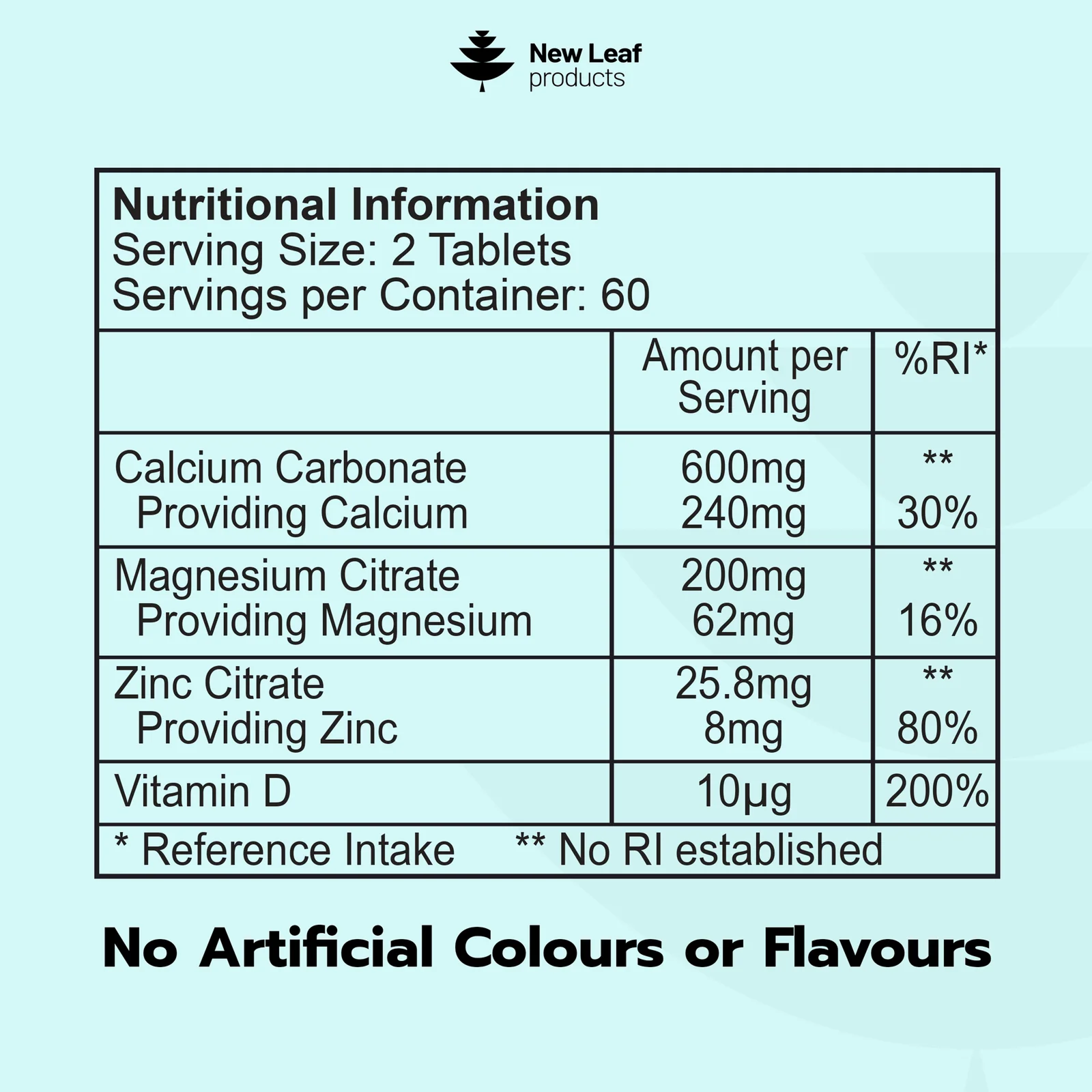 Calcium Magnesium Zinc & Vitamin D