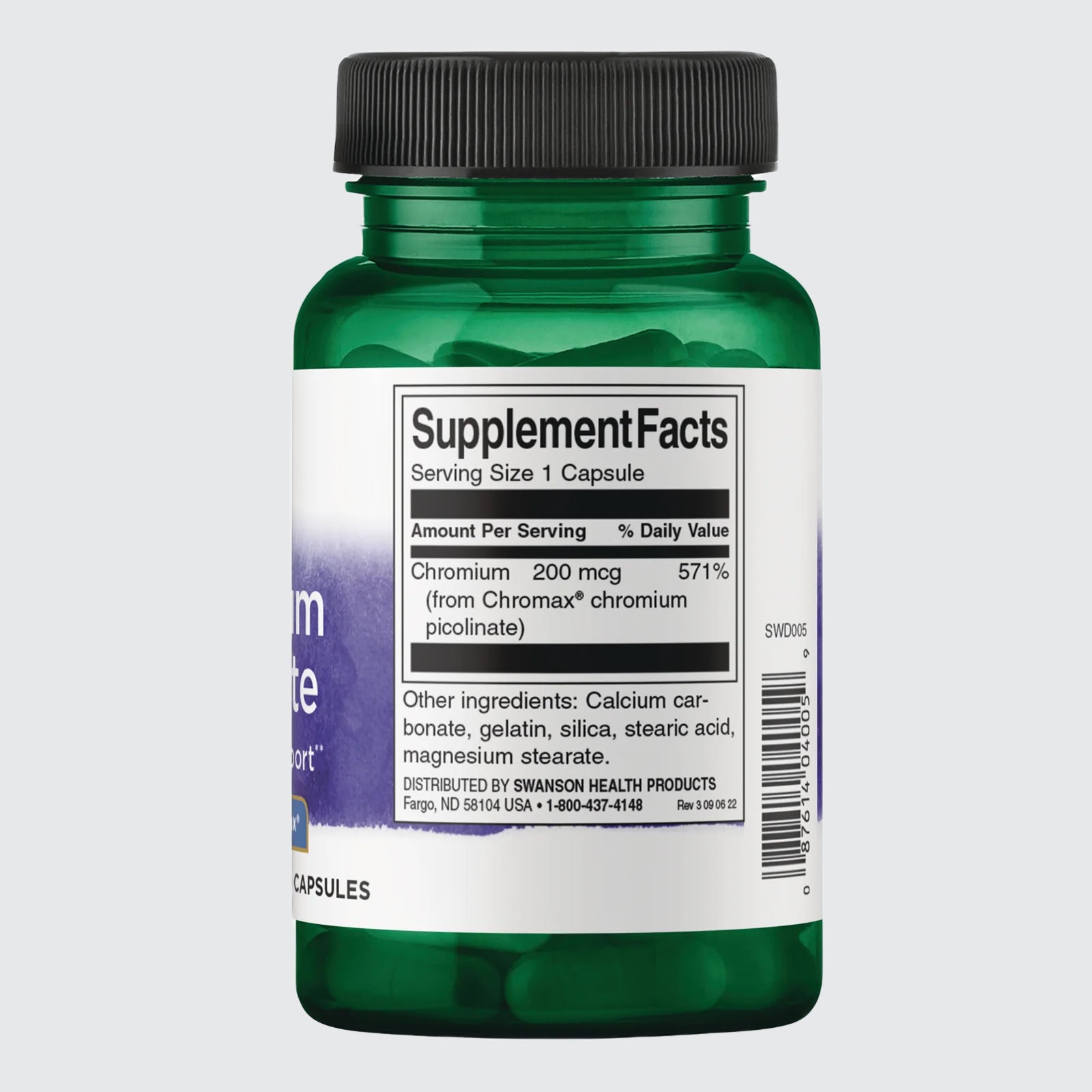 Chromium Picolinate, Chromax, 200mcg