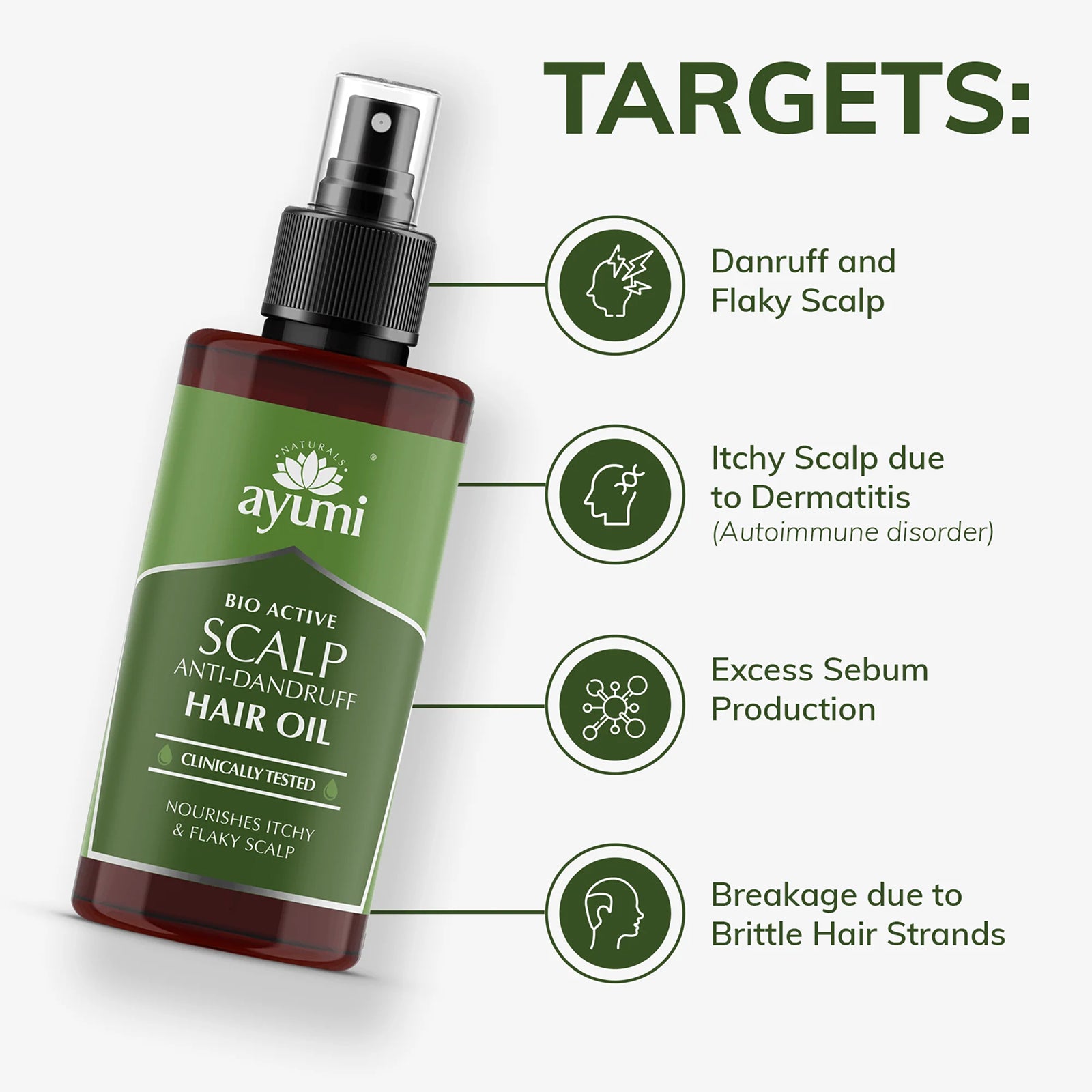 Clinically Tested Ayumi Anti Dandruff & Scalp Hair Oil