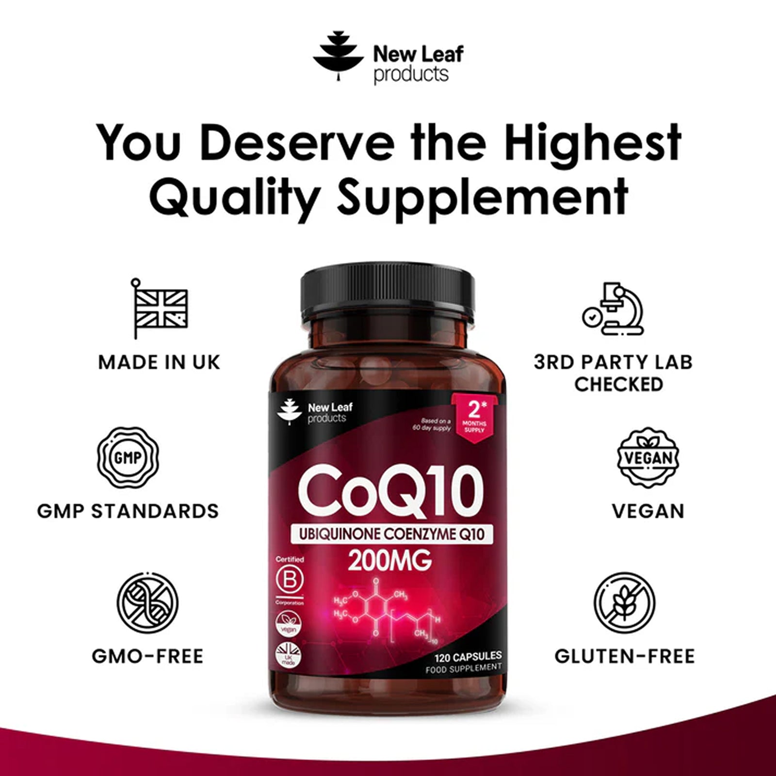 CoQ10 Capsules - Co Enzyme 200mg