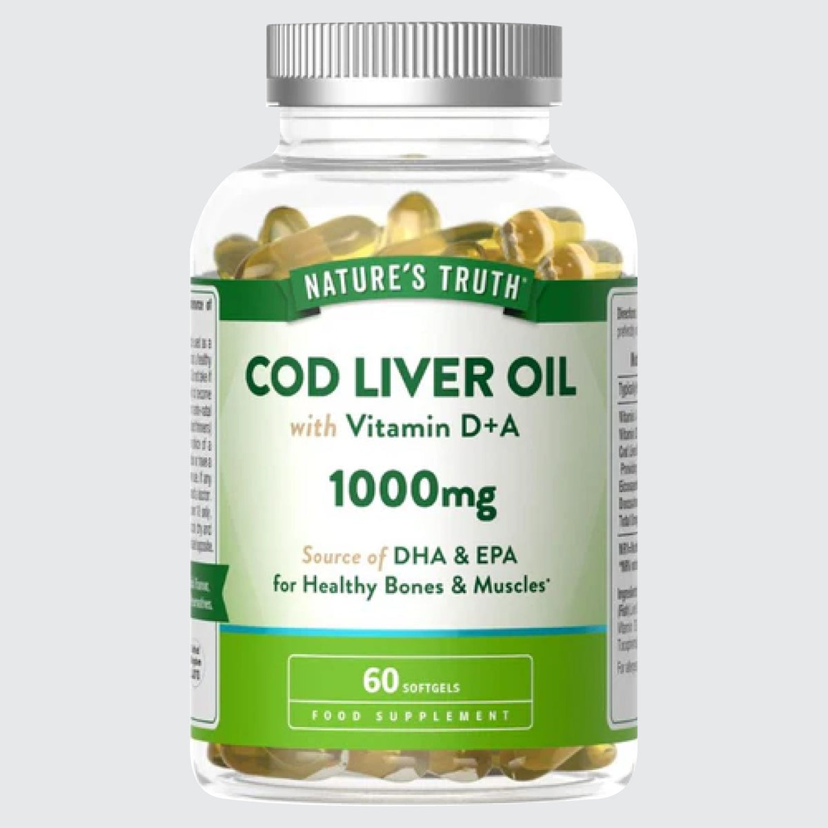 Cod Liver Oil 1000mg w/ Vitamin D+A near me | My Organic Pantry