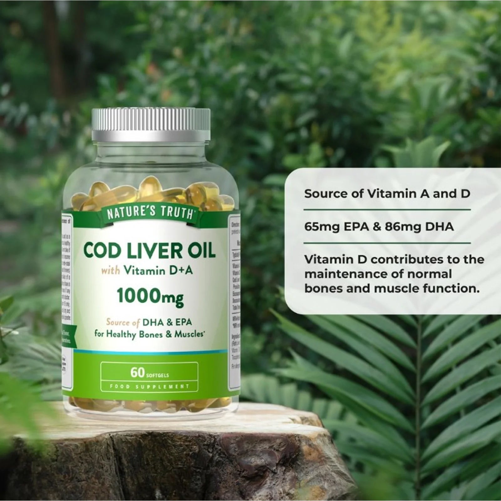 Cod Liver Oil 1000mg w/ Vitamin D+A