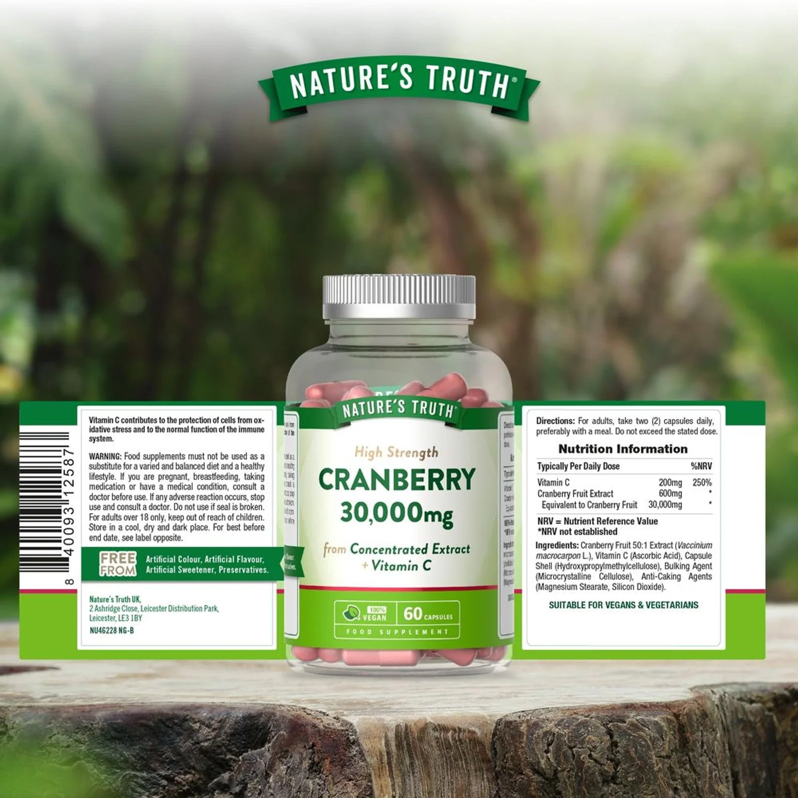 Cranberry Extract 30000mg w/ Vitamin C - Urinary