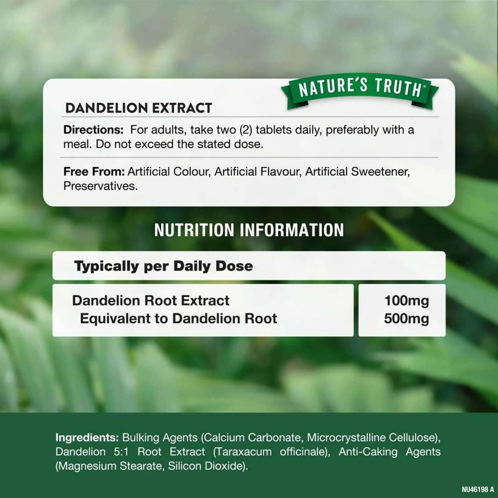 Dandelion Extract 500mg