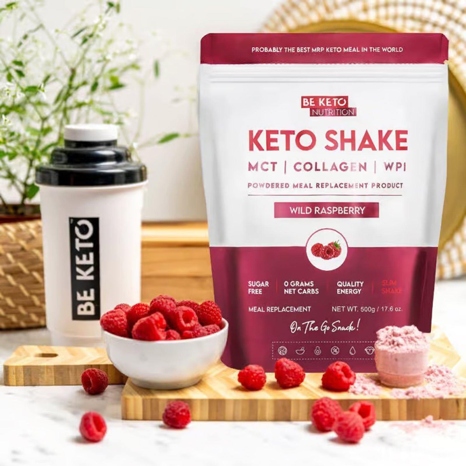 Diet Keto Shake Wild Raspberry - Suger Free