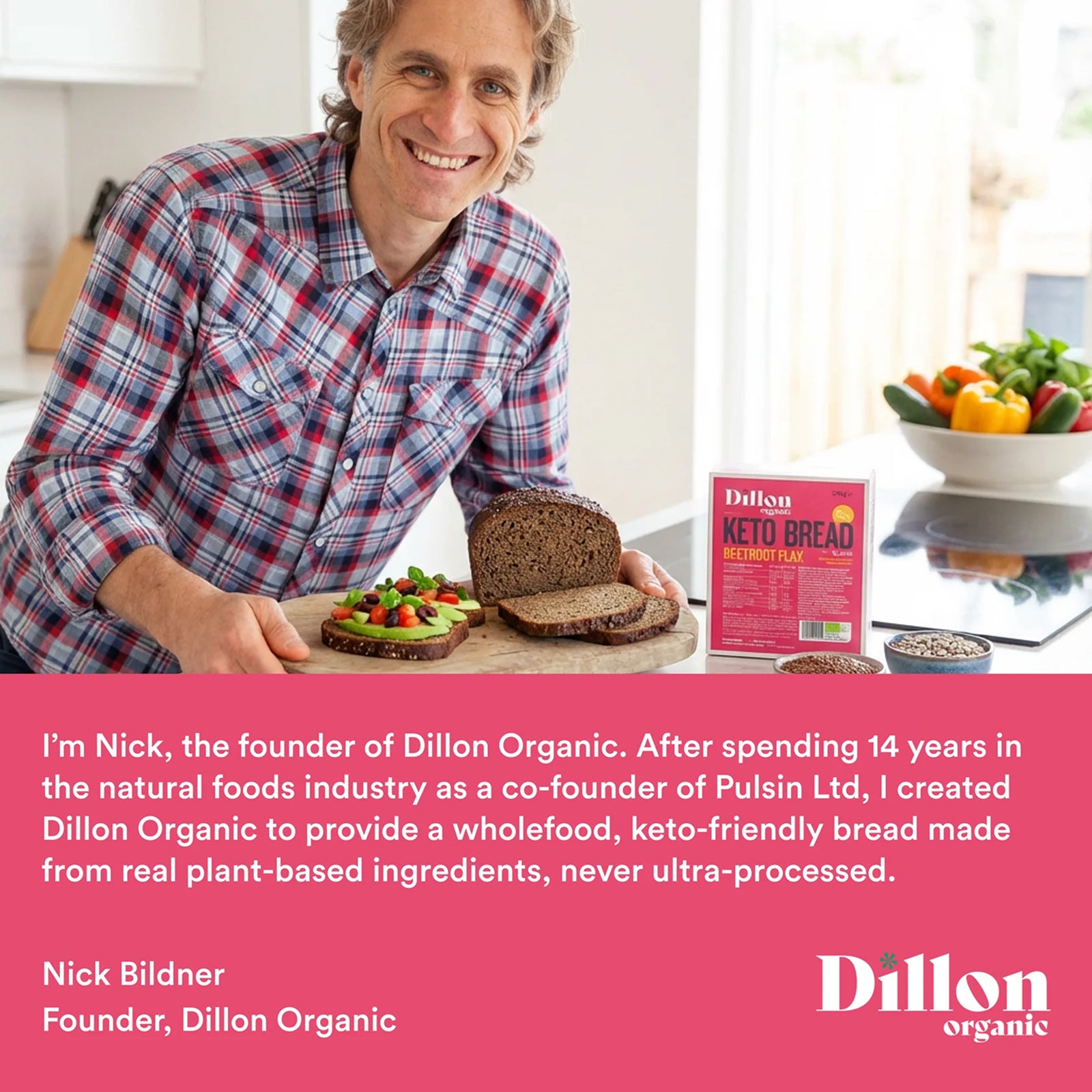Dillon Organic Beetroot Flax Keto Bread