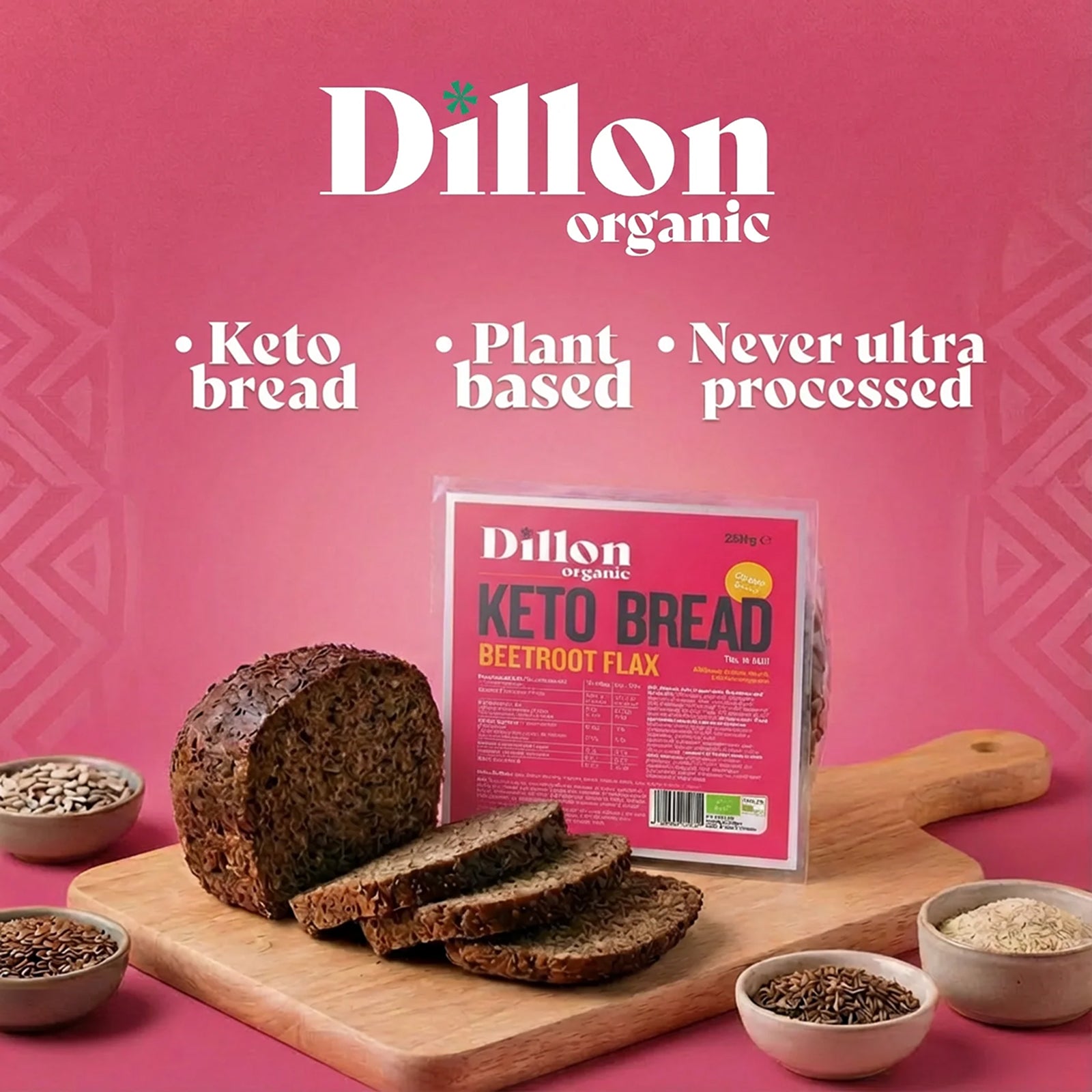 Dillon Organic Beetroot Flax Keto Bread
