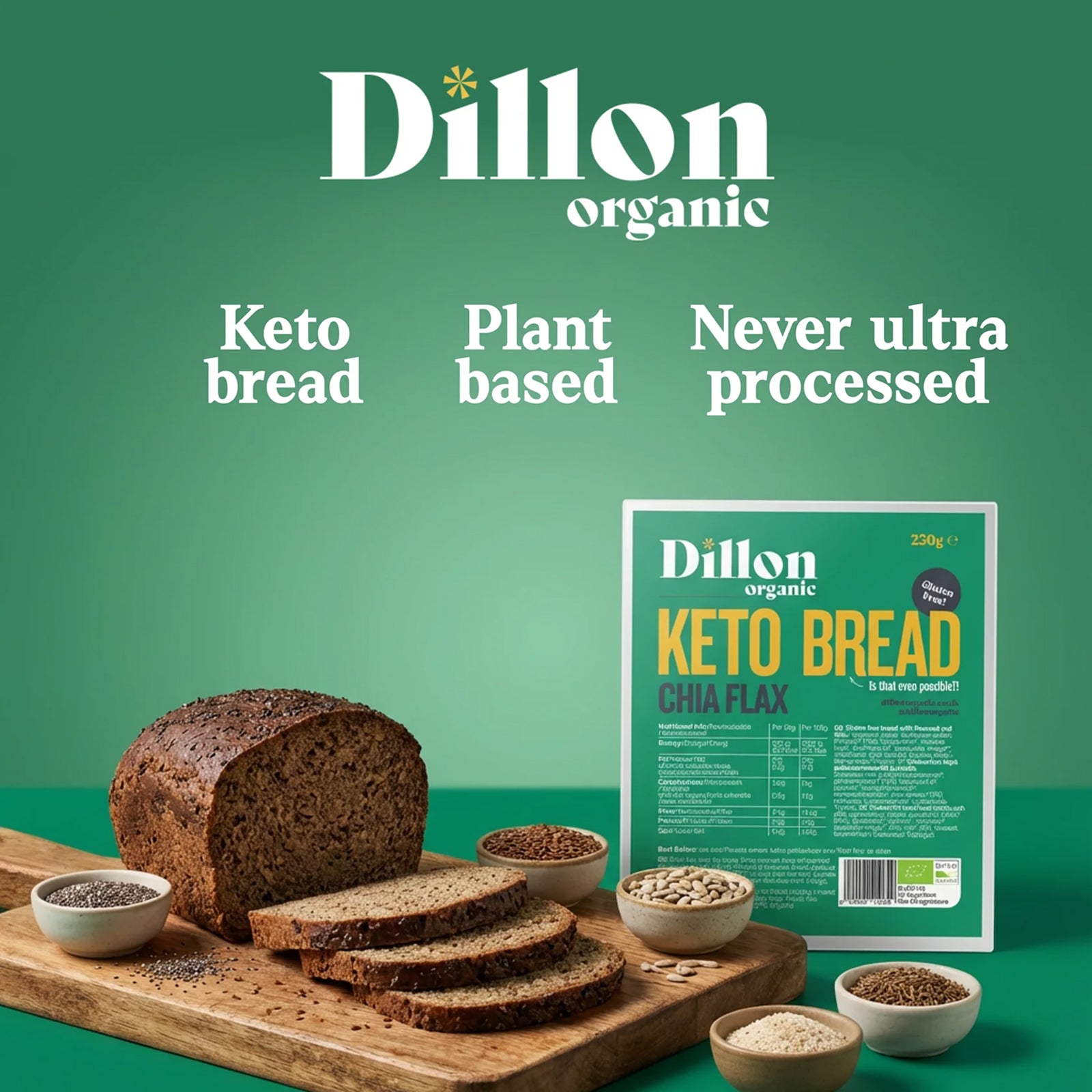 Dillon Organic Chia Flax Keto Bread