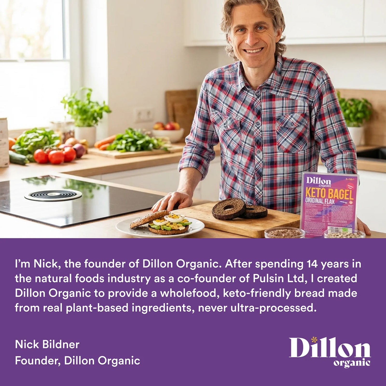 Dillon Organic Keto Bagel Original Flax