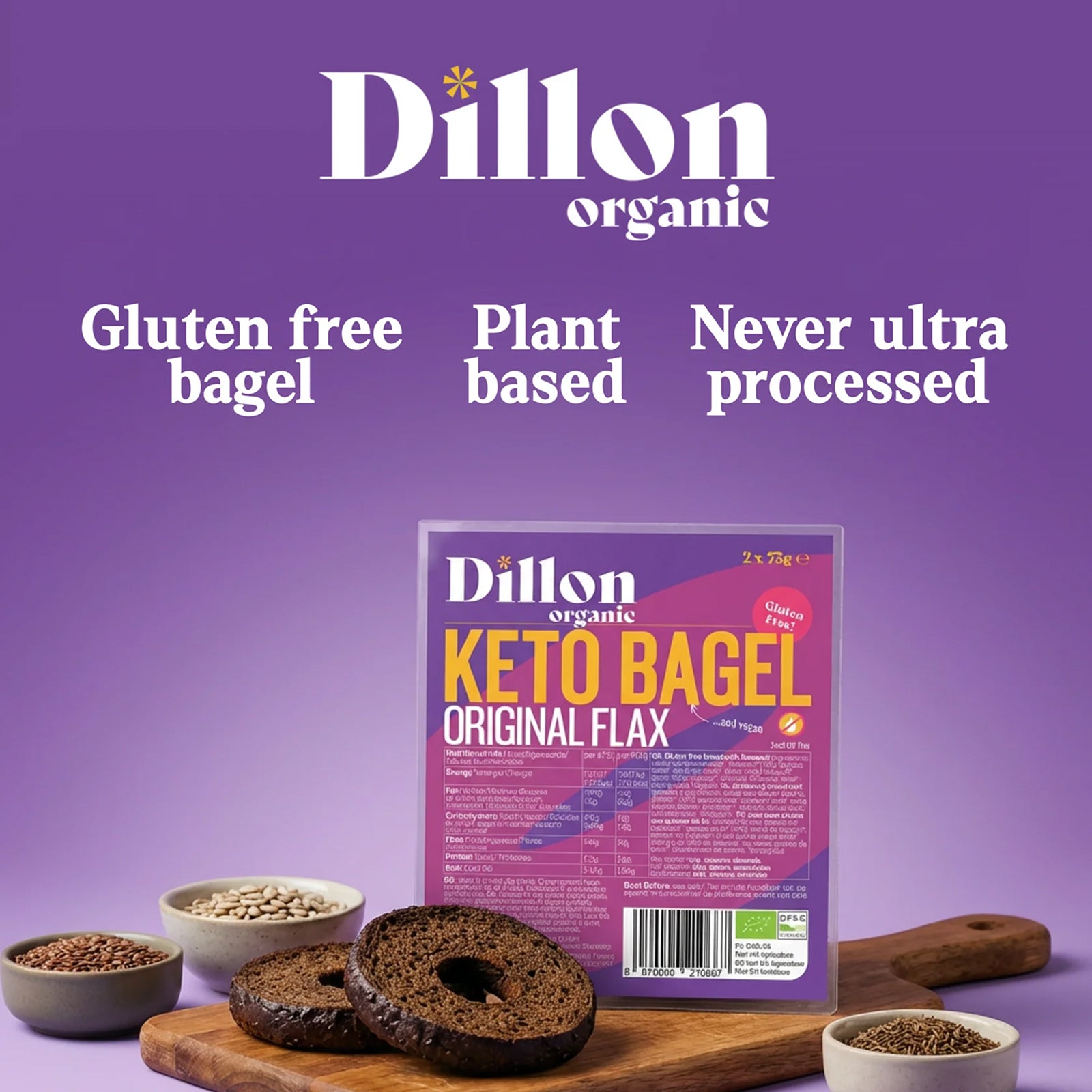 Dillon Organic Keto Bagel Original Flax