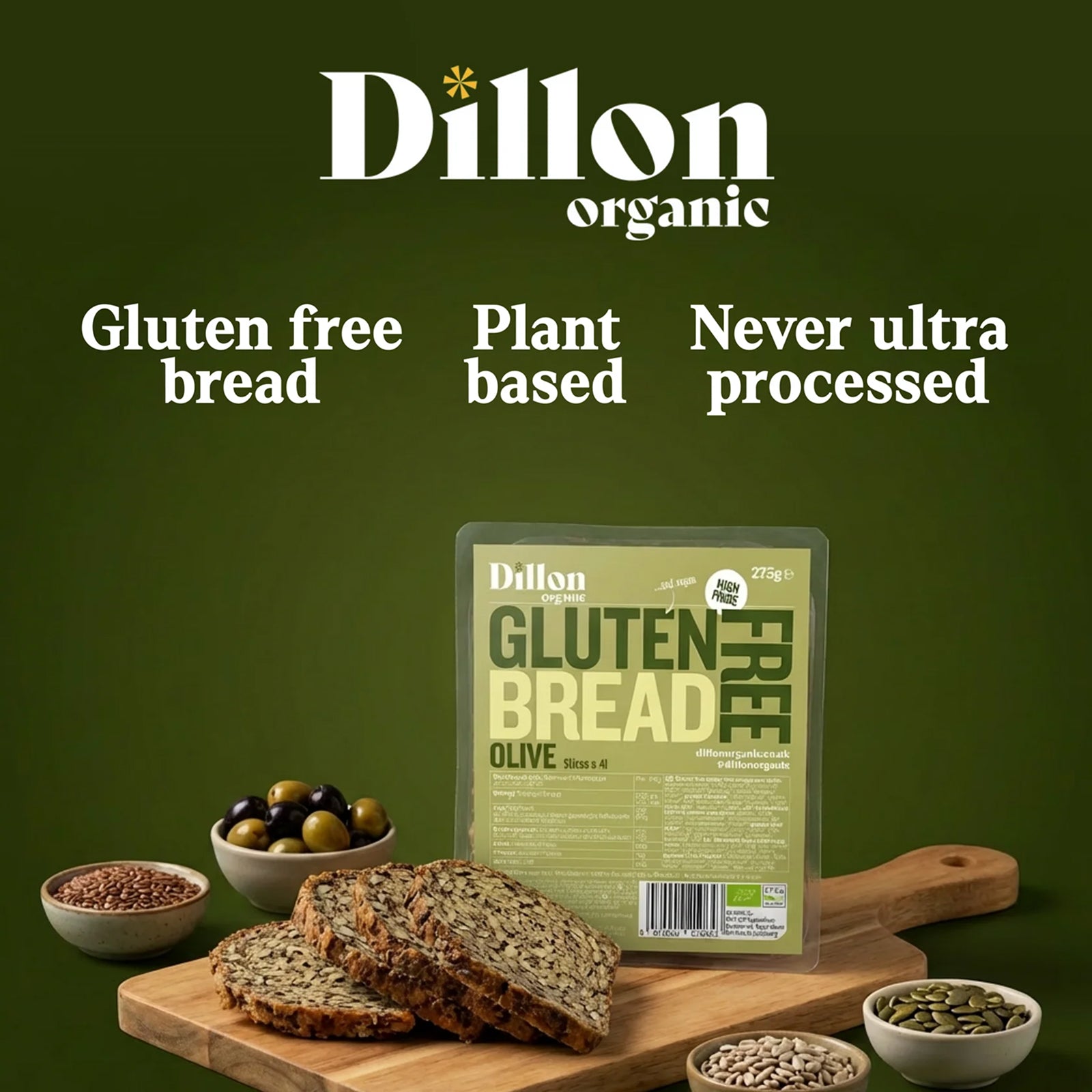 Dillon Organic Sliced Gluten Free Olive Bread