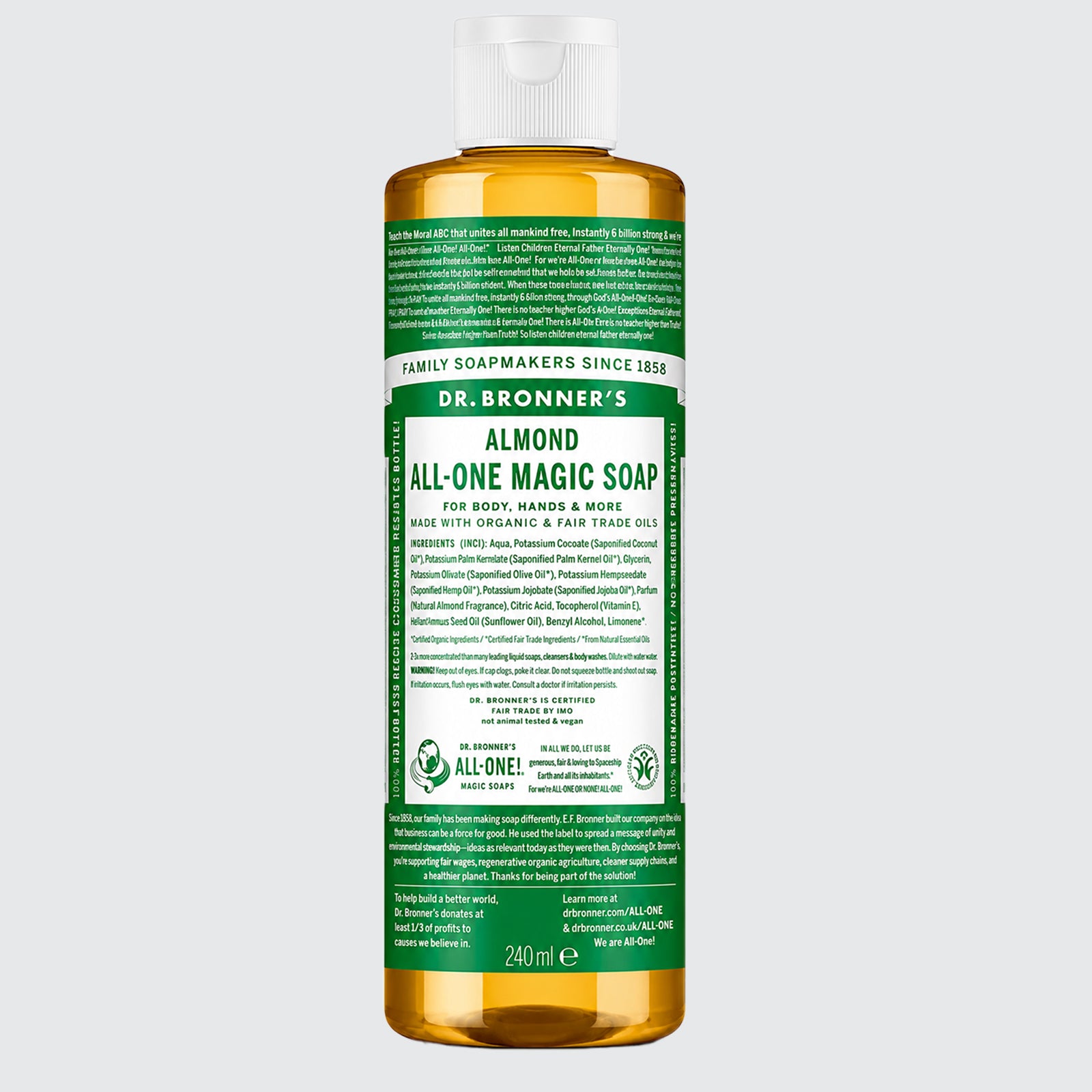 Dr Bronner - Organic Almond Castile All-One Magic Soap