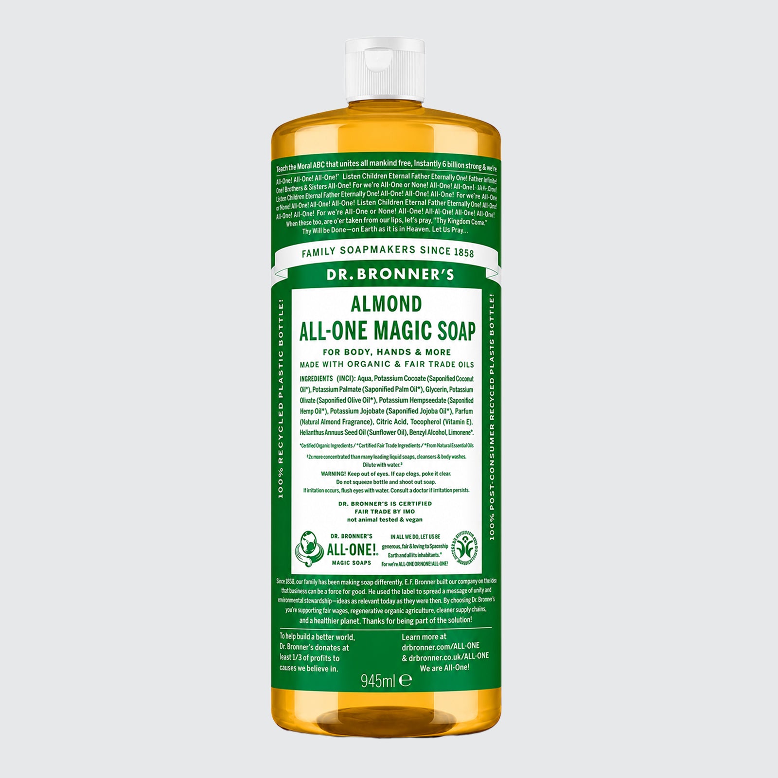 Dr Bronner - Organic Almond Castile All-One Magic Soap