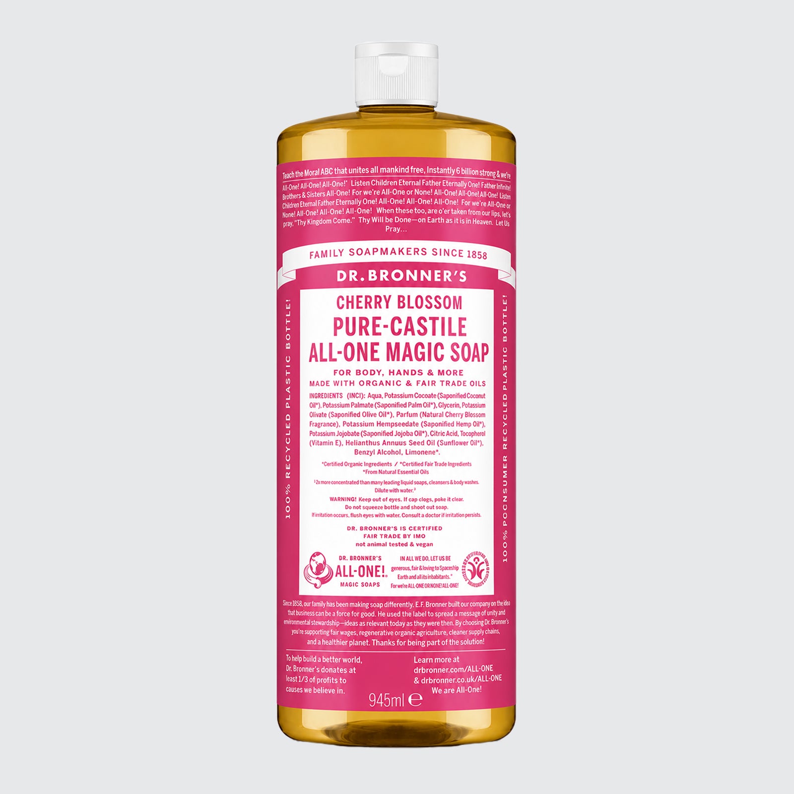 Dr Bronner - Organic Cherry Blossom Pure-Castile All One Magic Soap
