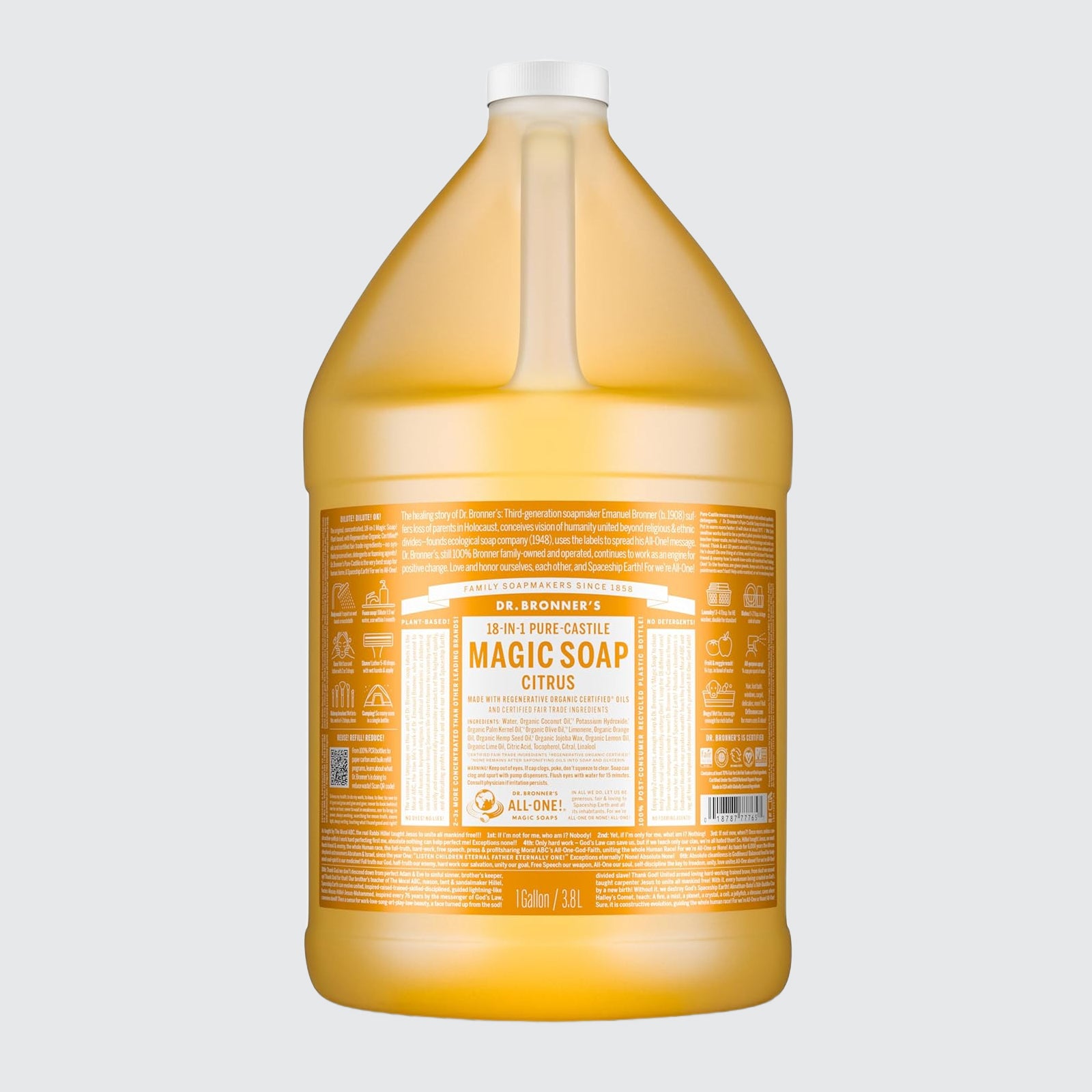 Dr Bronner - Organic Citrus Pure-Castile All One Magic Liquid Soap
