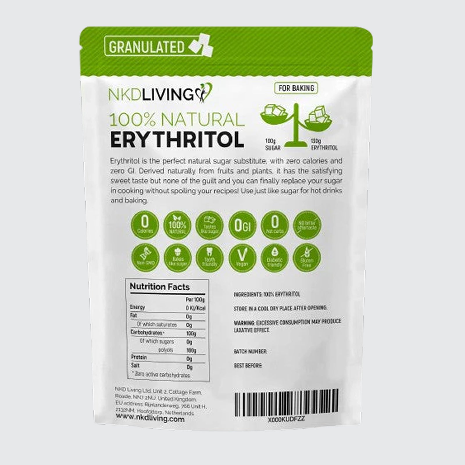 Erythritol Granulated Natural 0 Calorie Sweetener