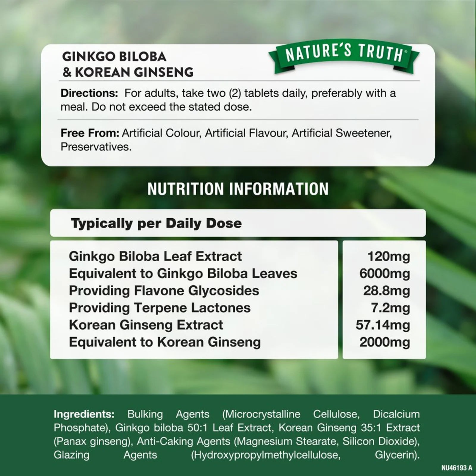 Gingko Biloba & Korean Ginseng