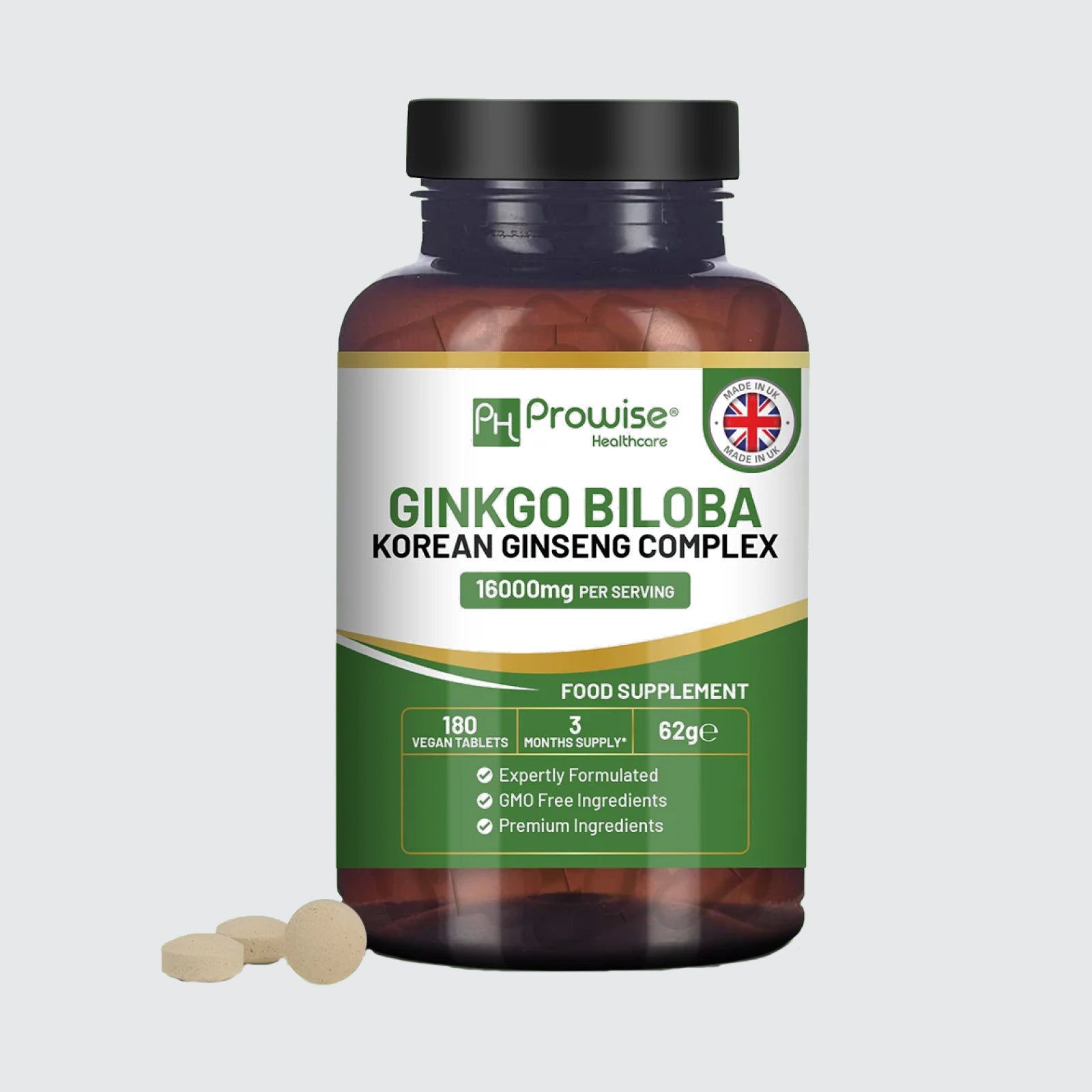 Ginkgo Biloba Korean Ginseng 16000mg - mental performance