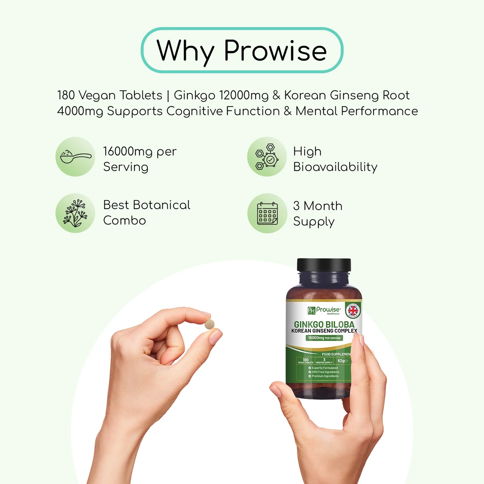 Ginkgo Biloba Korean Ginseng 16000mg - mental performance