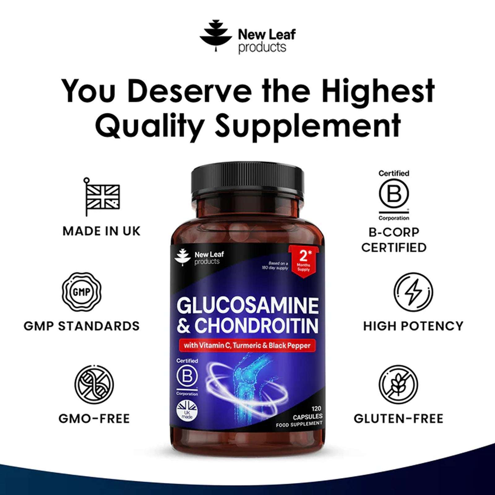 Glucosamine & Chondroitin VitC Turmeric Black Pepper