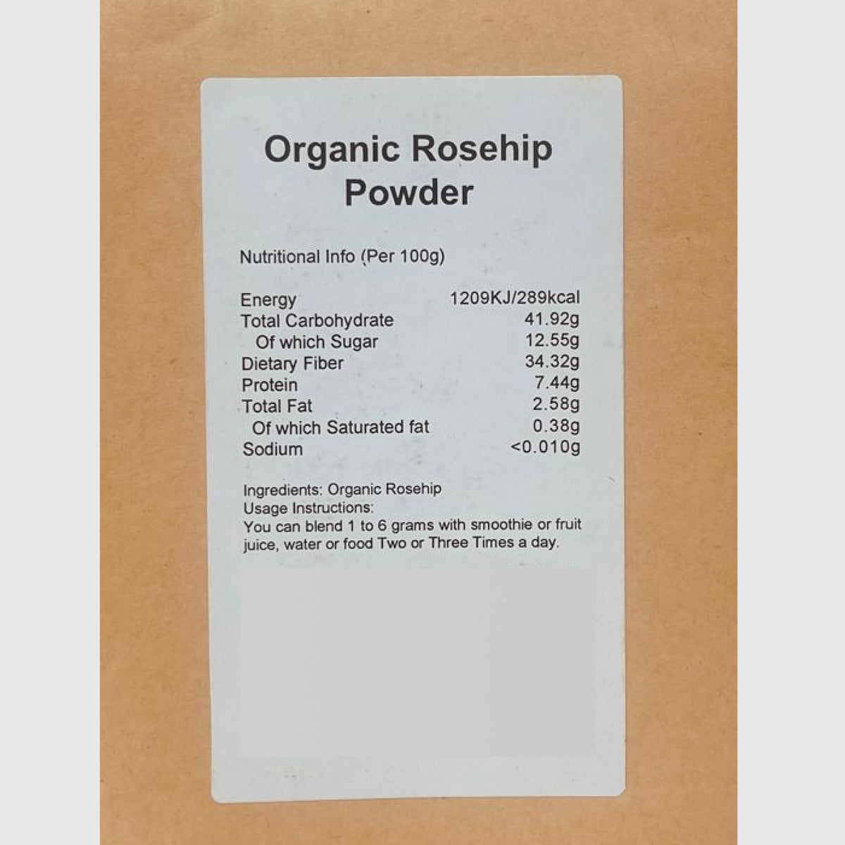 Organic Rosehip Powder - 100% Certified near me | My Organic Pantry