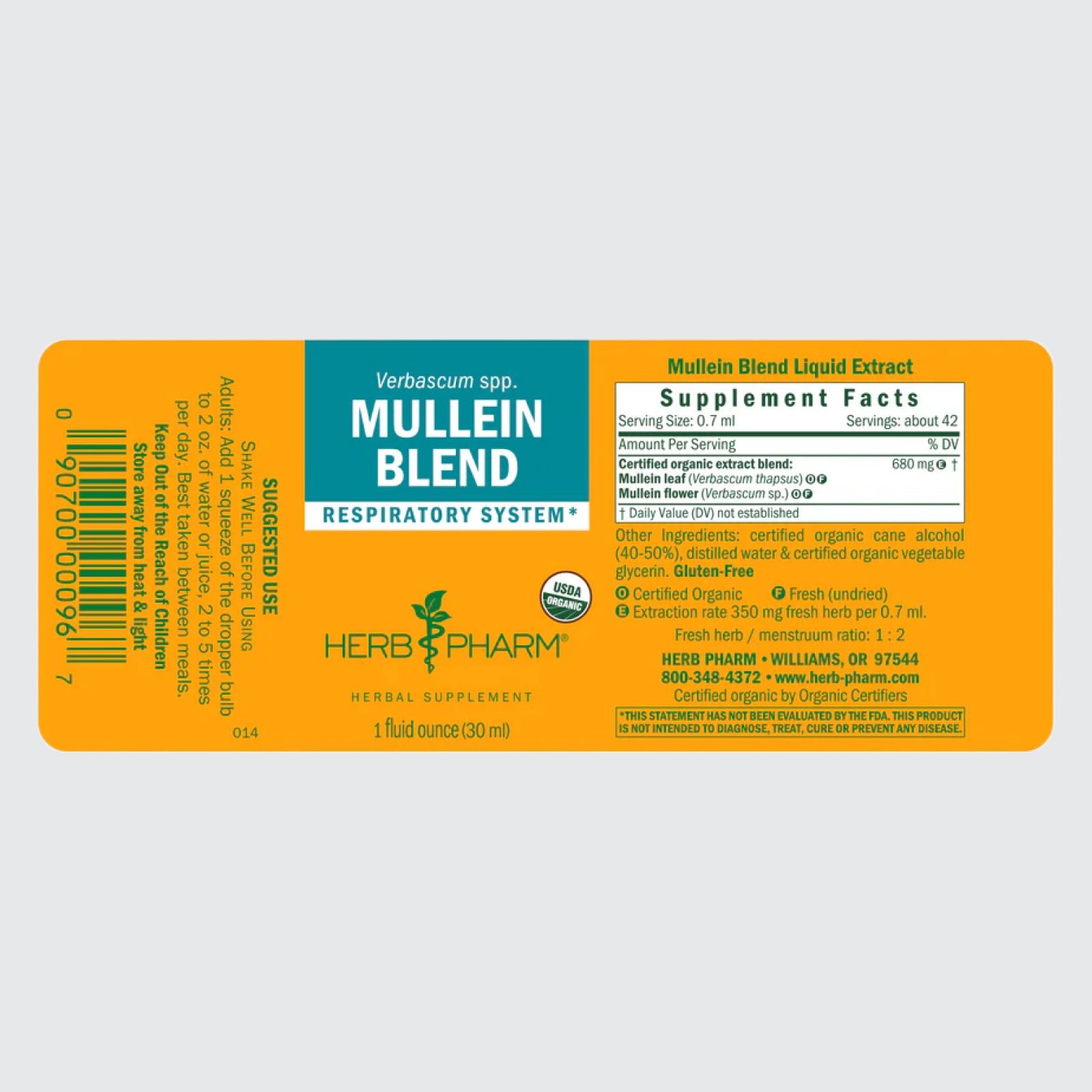 Herb Pharm Mullein Blend Verbascum