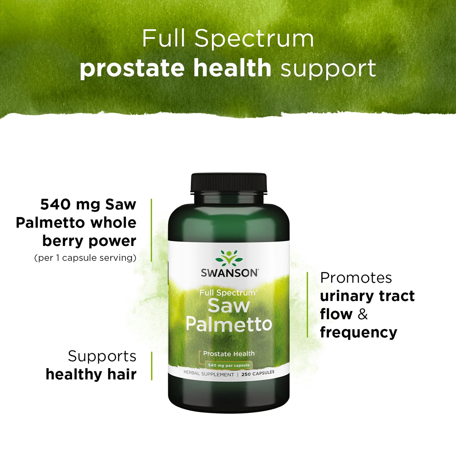 Herbal Saw Palmetto 540mg - Supports prostate health