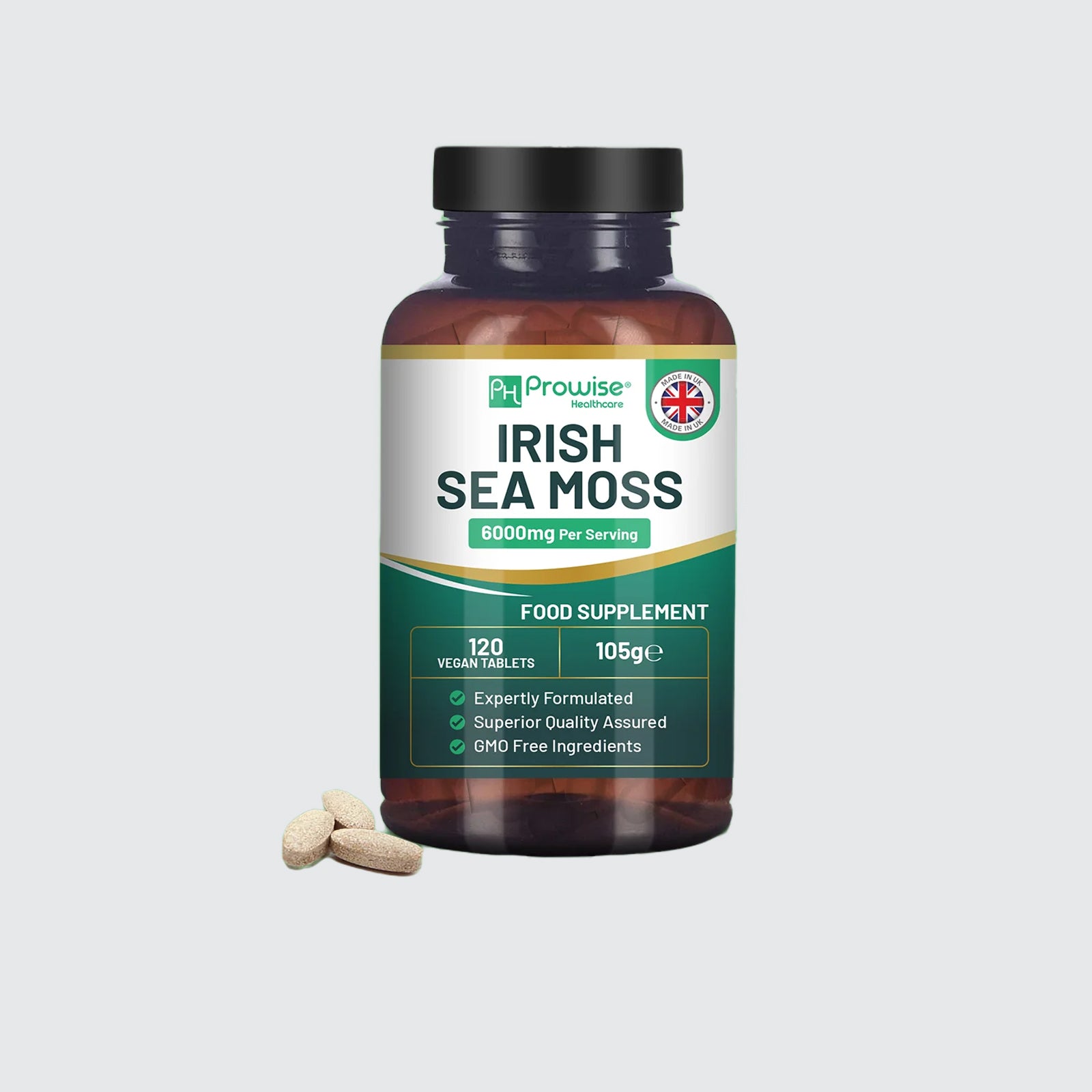 Irish Sea Moss 6000mg - Gut, Immunity and Thyroid