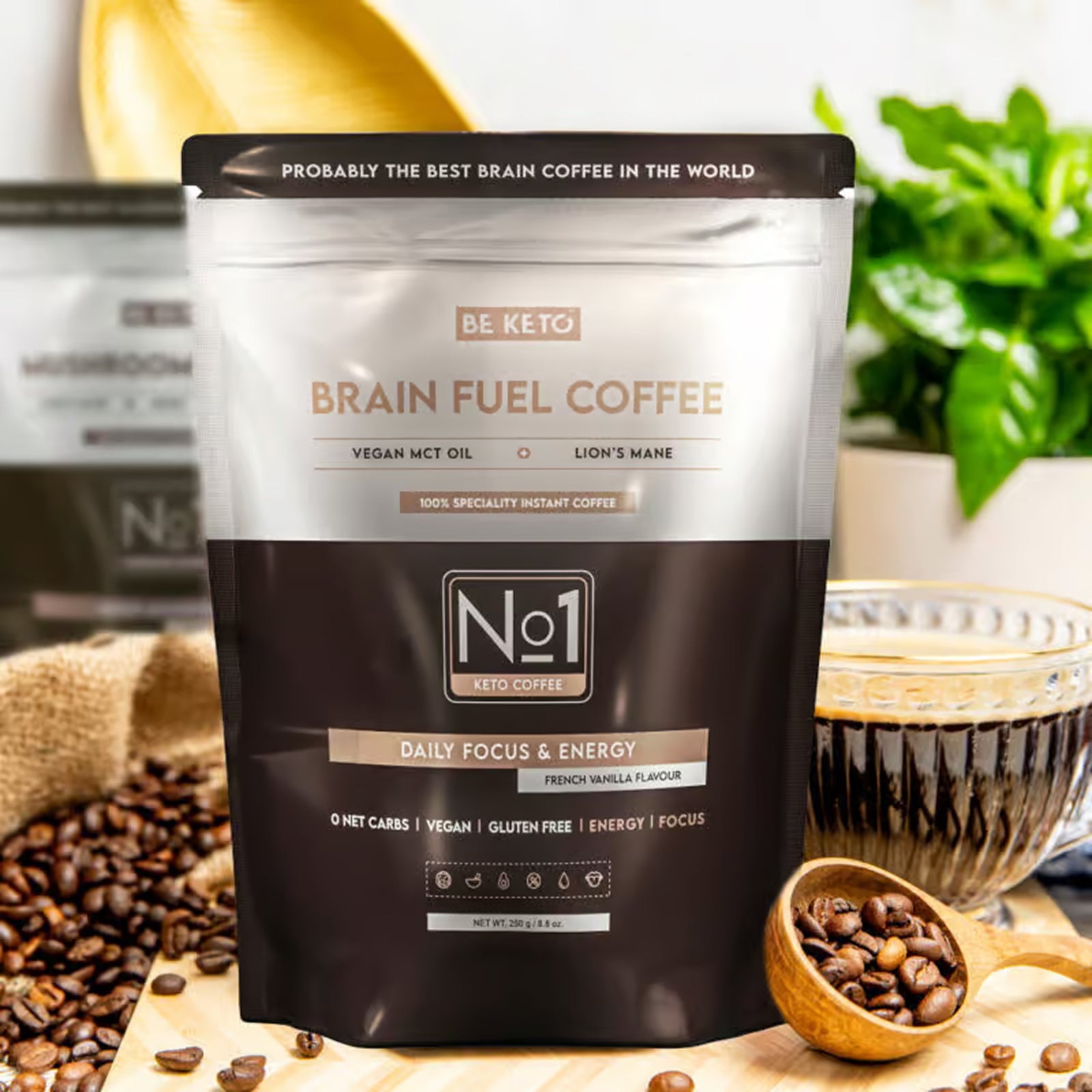 KETO Brain Fuel Coffee - Vegan - Gluten Free