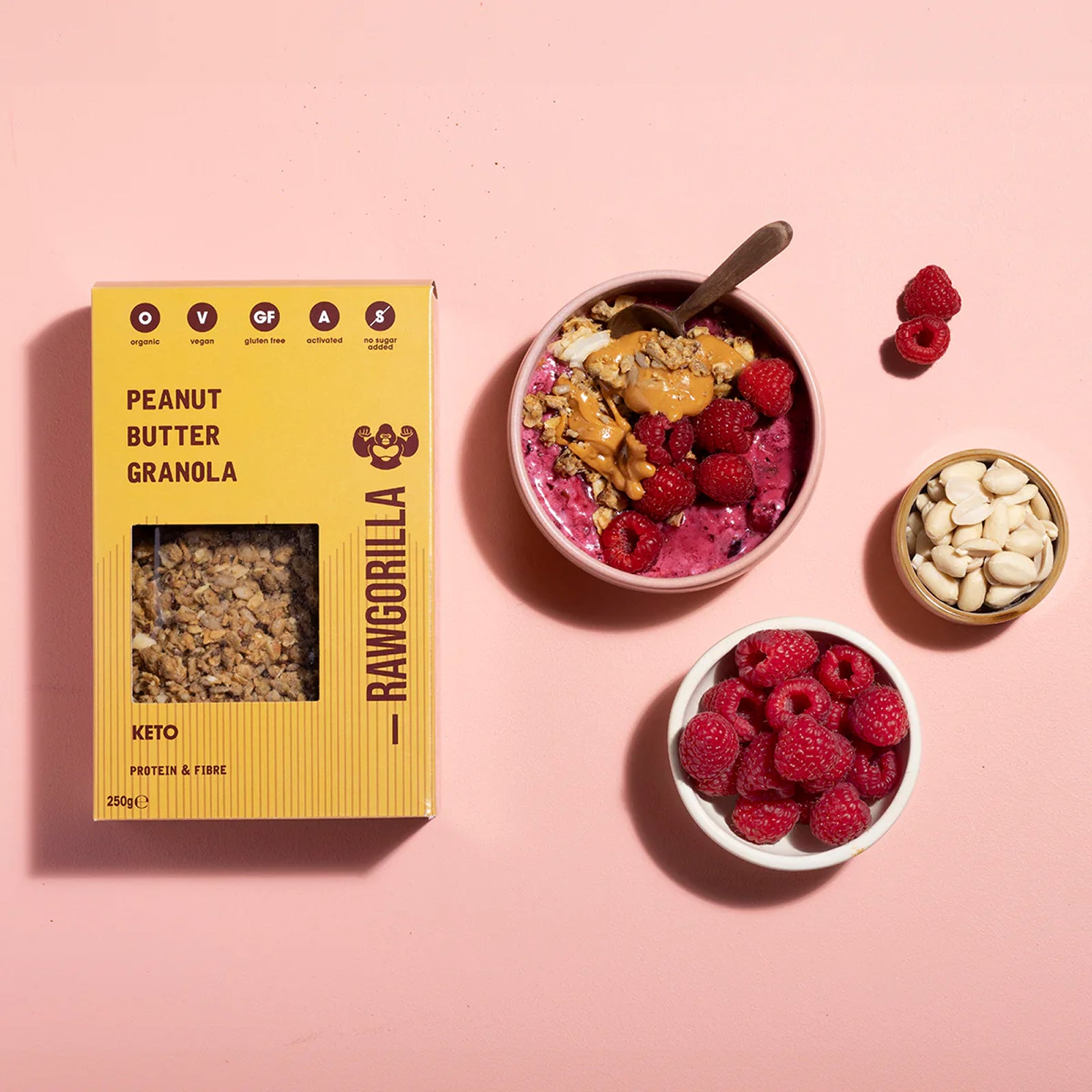 KETO Peanut Butter Granola Vegan - Gluten Free - No Added Sugar